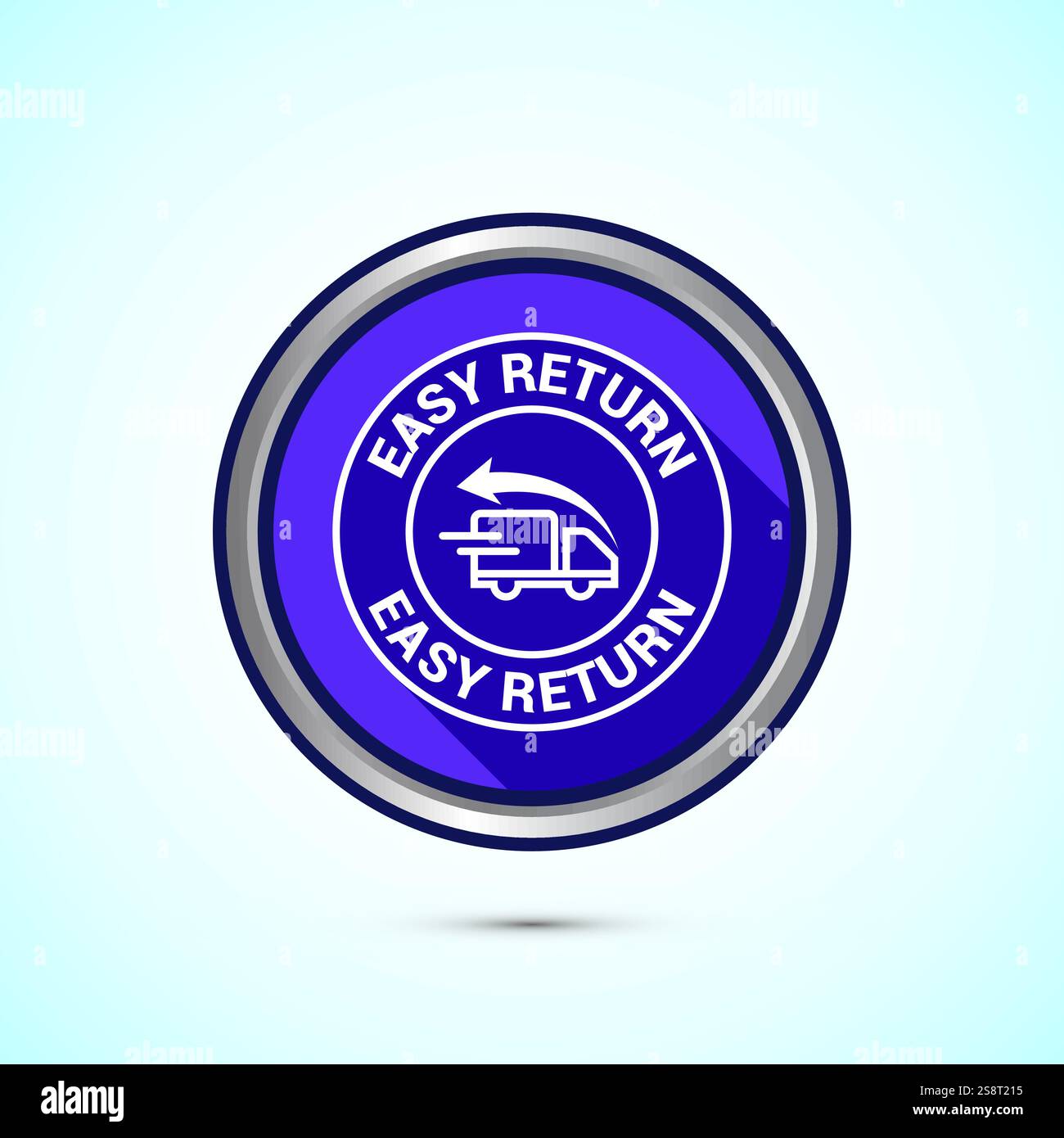 Easy return icon design illustration, Easy return label for product ...