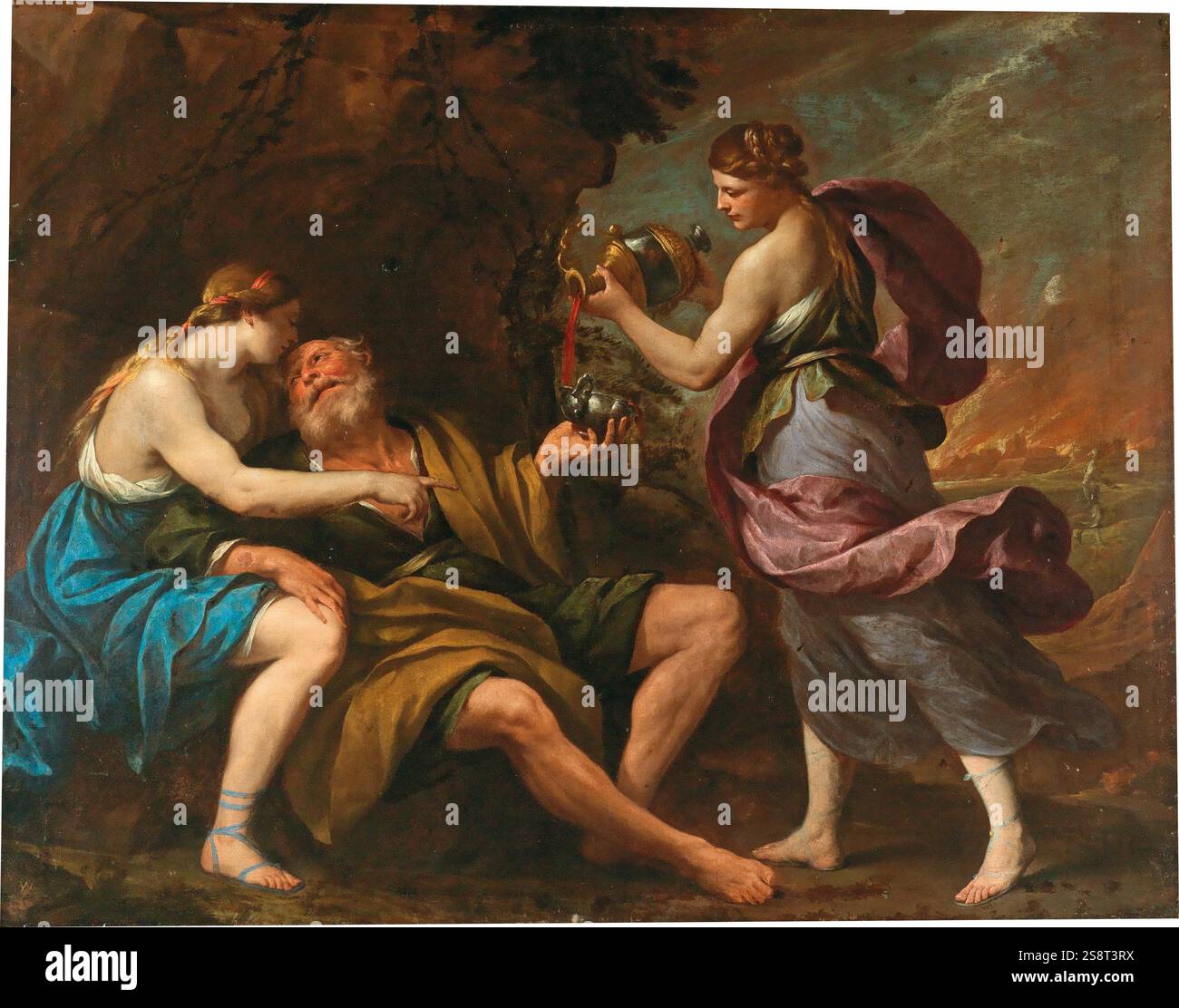Lot and his daughters Andrea Vaccaro Stock Photo - Alamy
