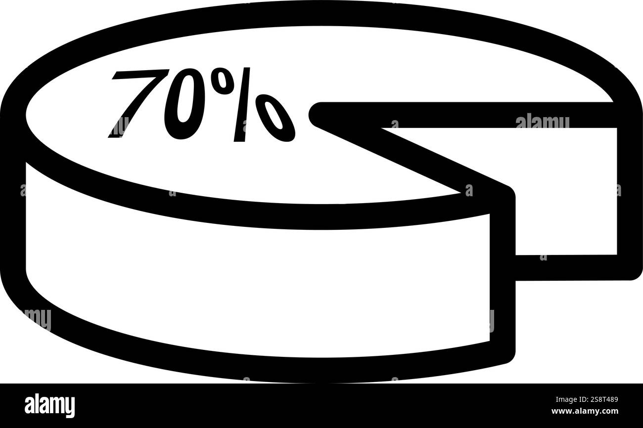 Pie Chart icon vector. Suitable for mobile apps, web apps and print media. Stock Vector