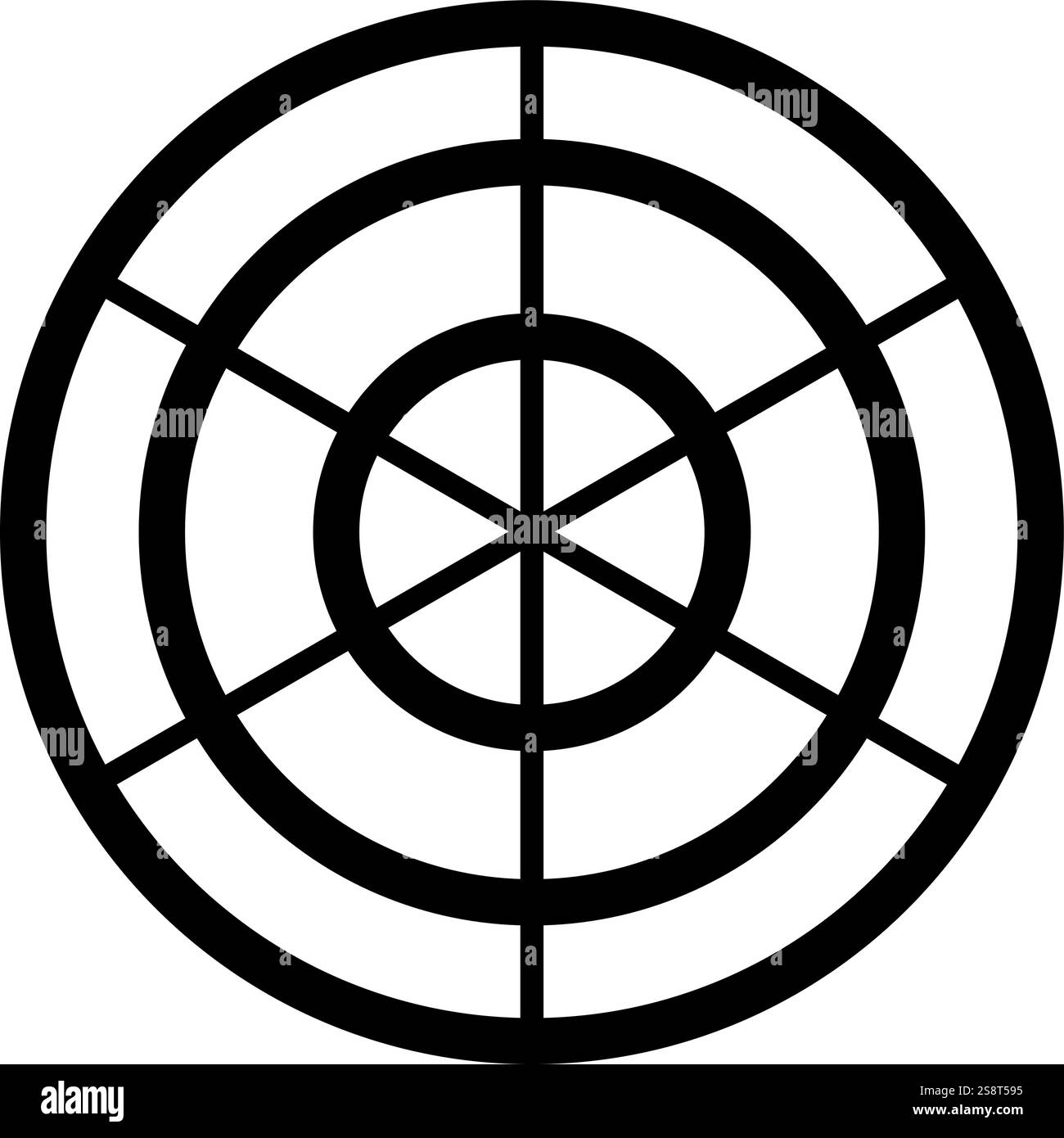 Radar Pie Chart icon vector. Suitable for mobile apps, web apps and print media. Stock Vector