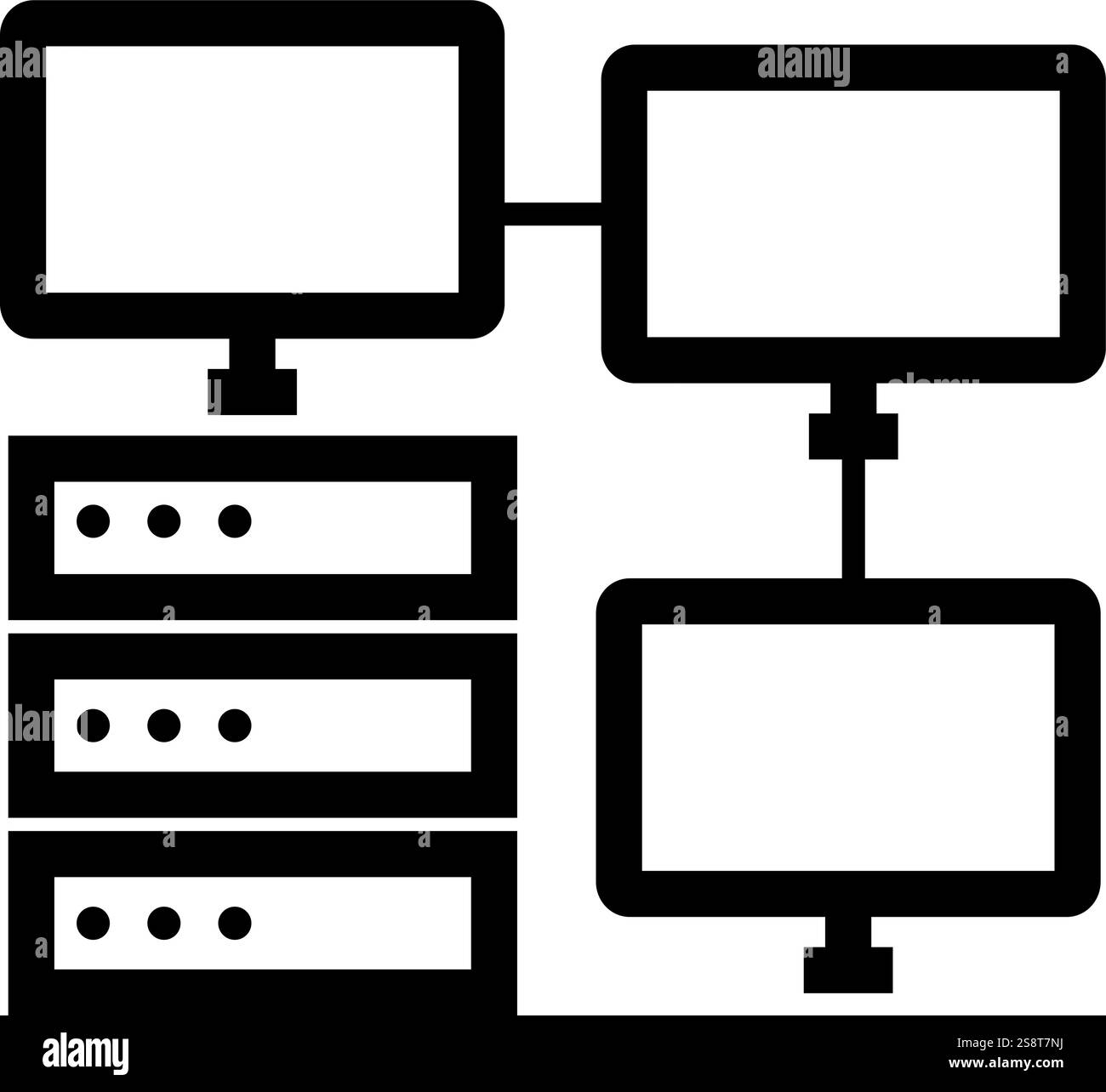 Server Connections icon vector. Suitable for mobile apps, web apps and print media. Stock Vector