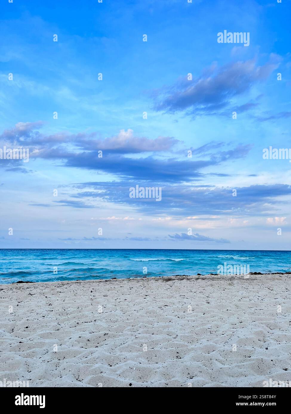 Scenic beach in Cancun, Mexico - Smartphone Captured Stock Image