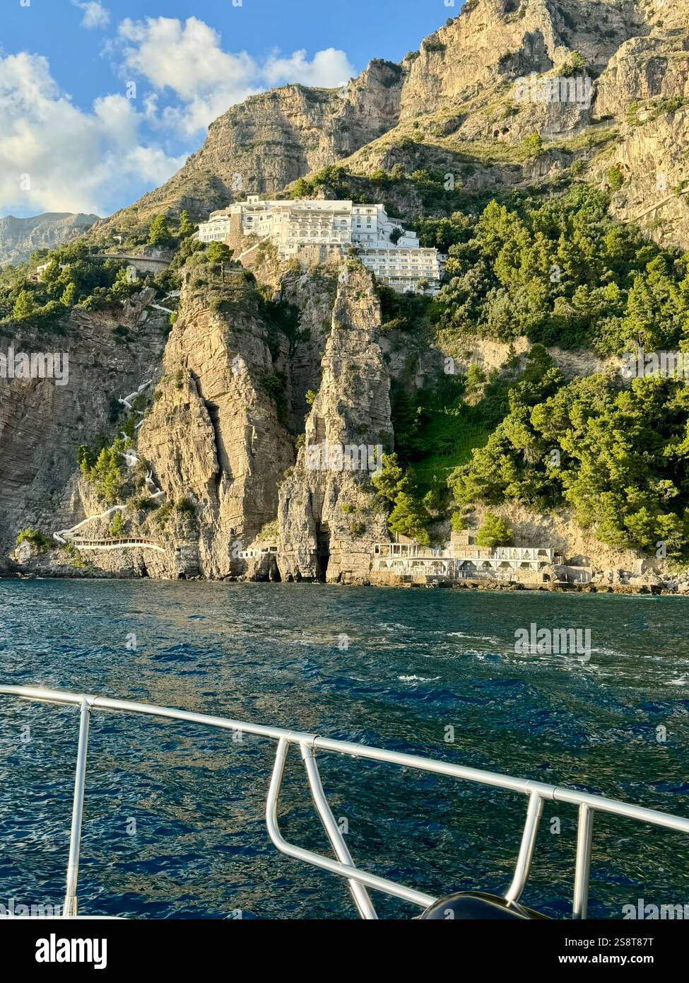 Grand Hotel Tritone in Pariano from a sunset excursion - Smartphone Captured Stock Image