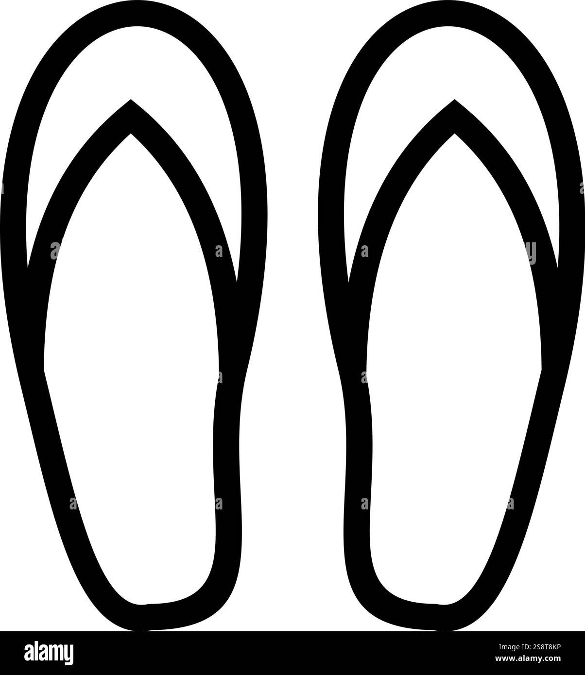 Slippers icon vector. Suitable for mobile apps, web apps and print media. Stock Vector
