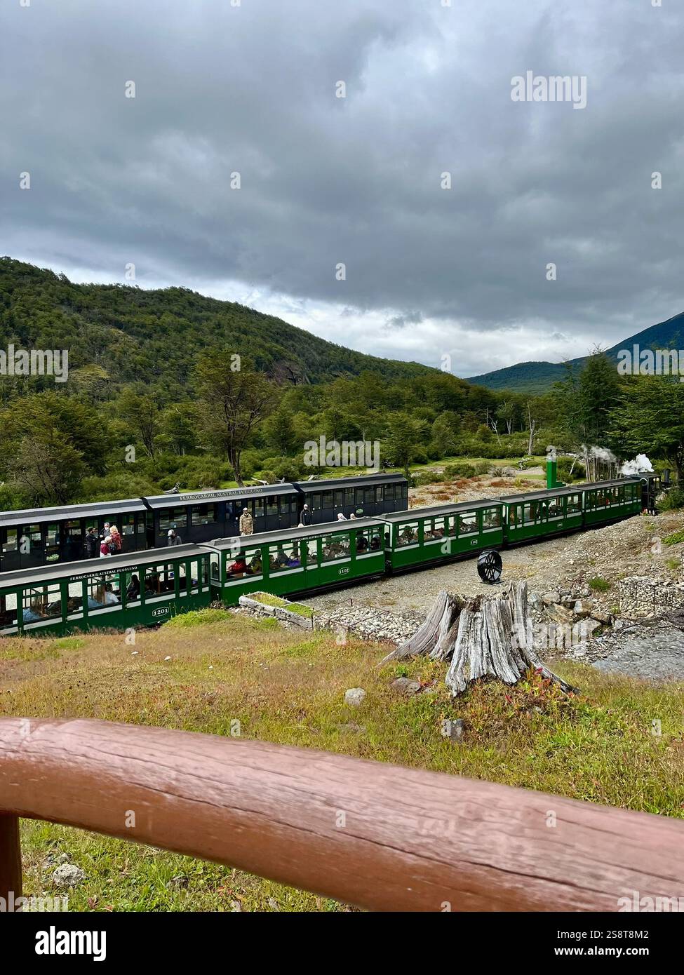 End of the World Train in Ushuaia - Smartphone Captured Stock Image