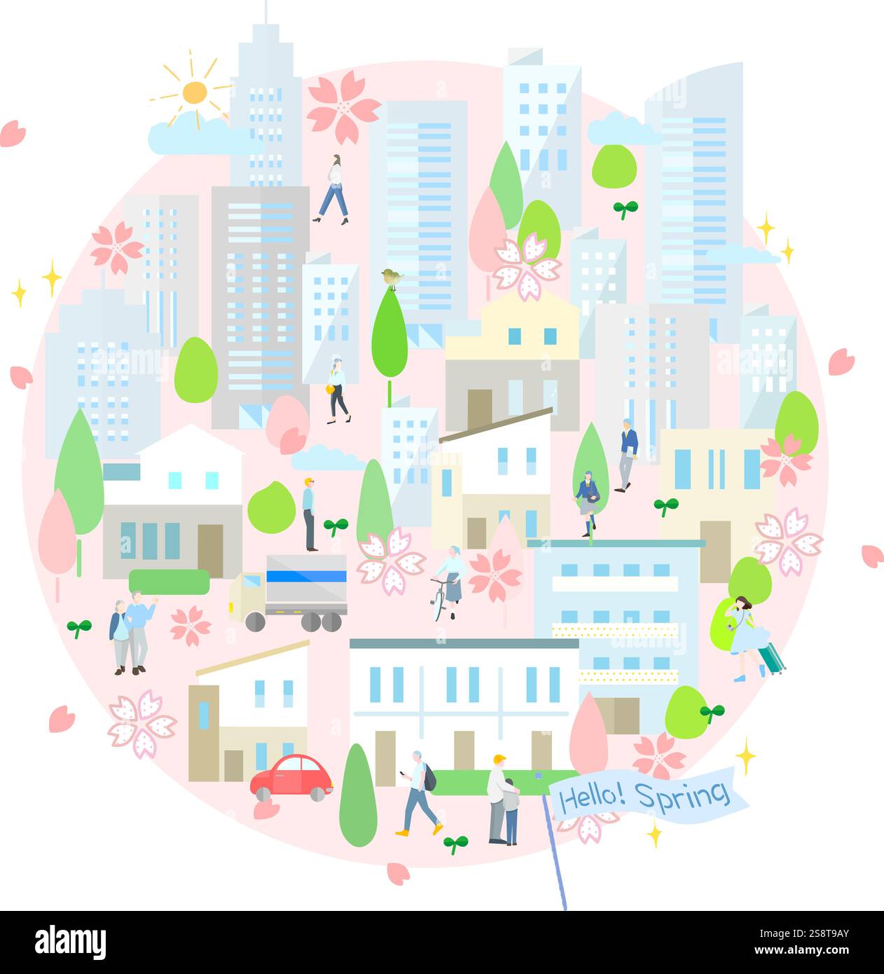 Walking in tokyo Stock Vector Images - Alamy