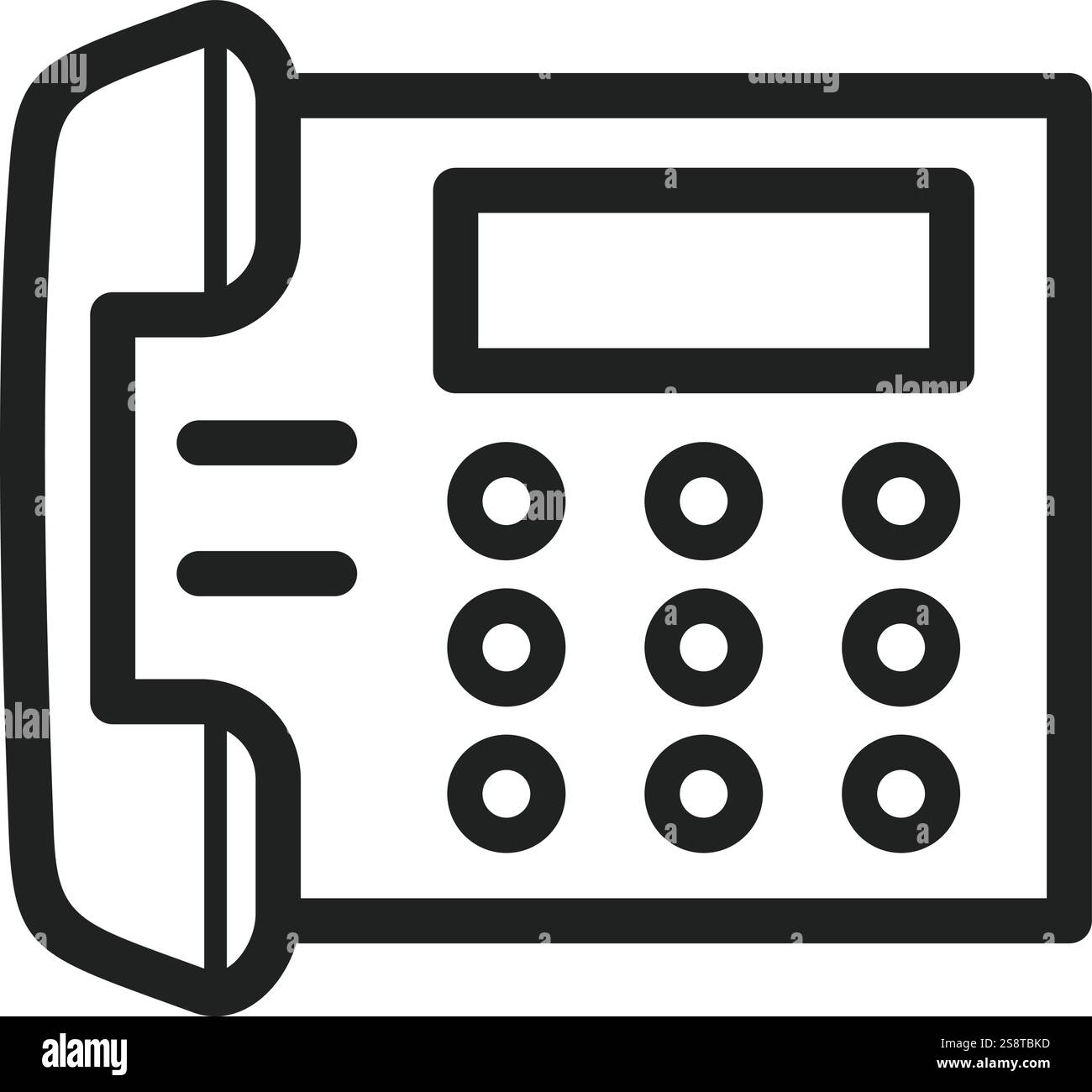 Telephone Set icon vector. Suitable for mobile apps, web apps and print media. Stock Vector