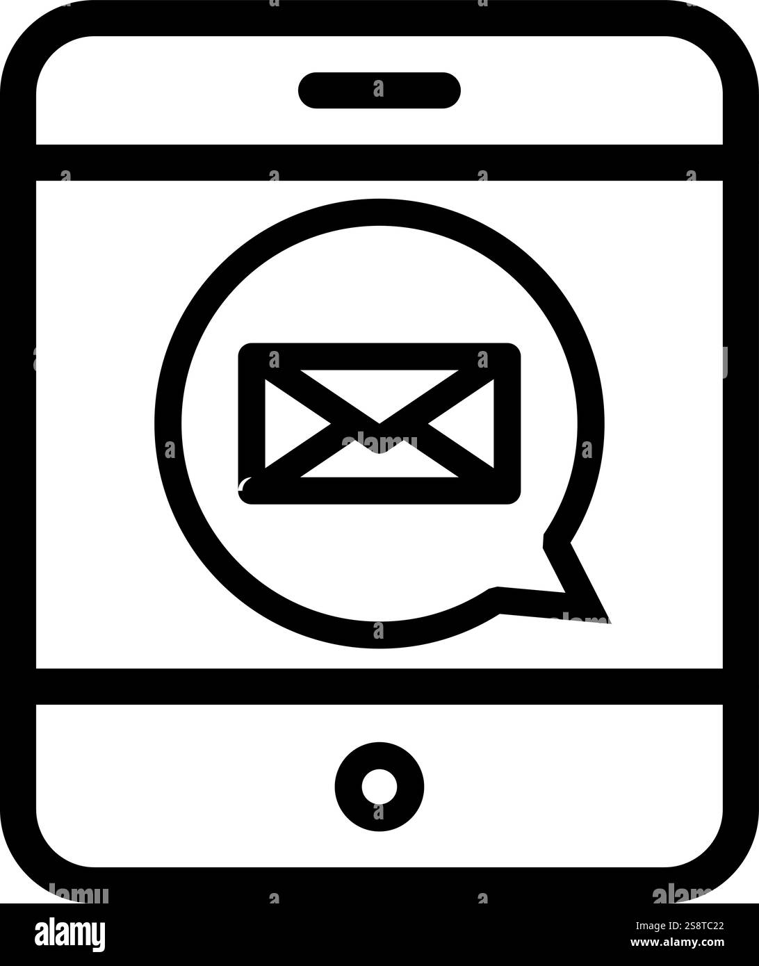 Text Message I icon vector. Suitable for mobile apps, web apps and print media. Stock Vector