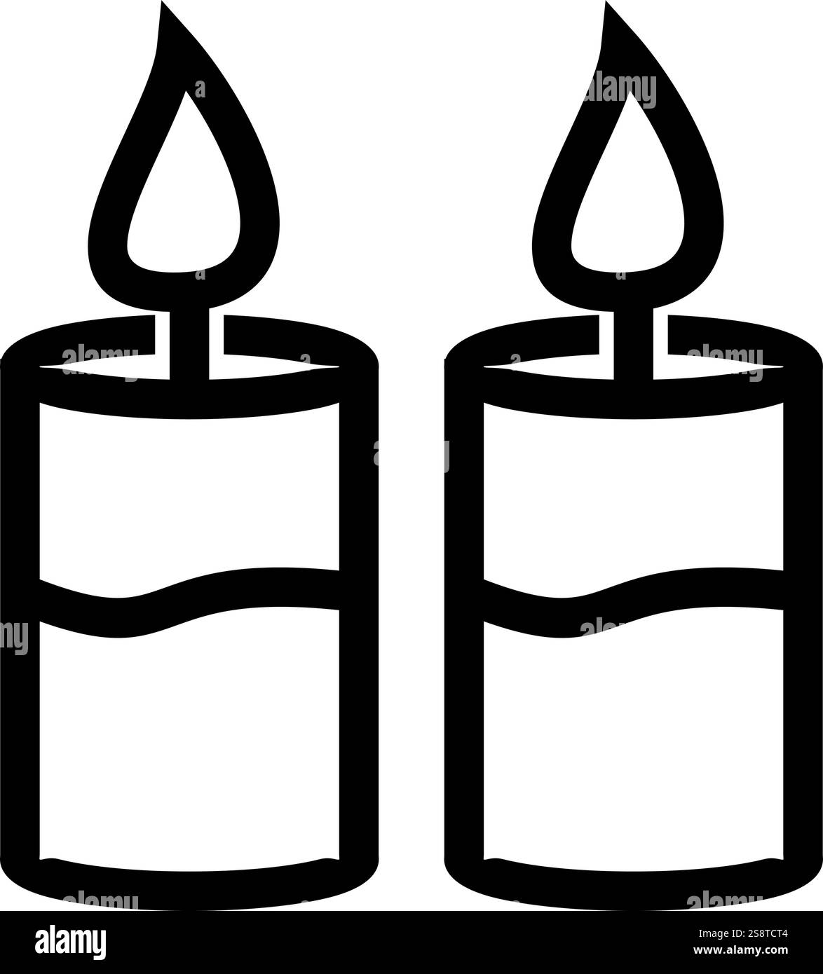 Two Candles icon vector. Suitable for mobile apps, web apps and print media. Stock Vector