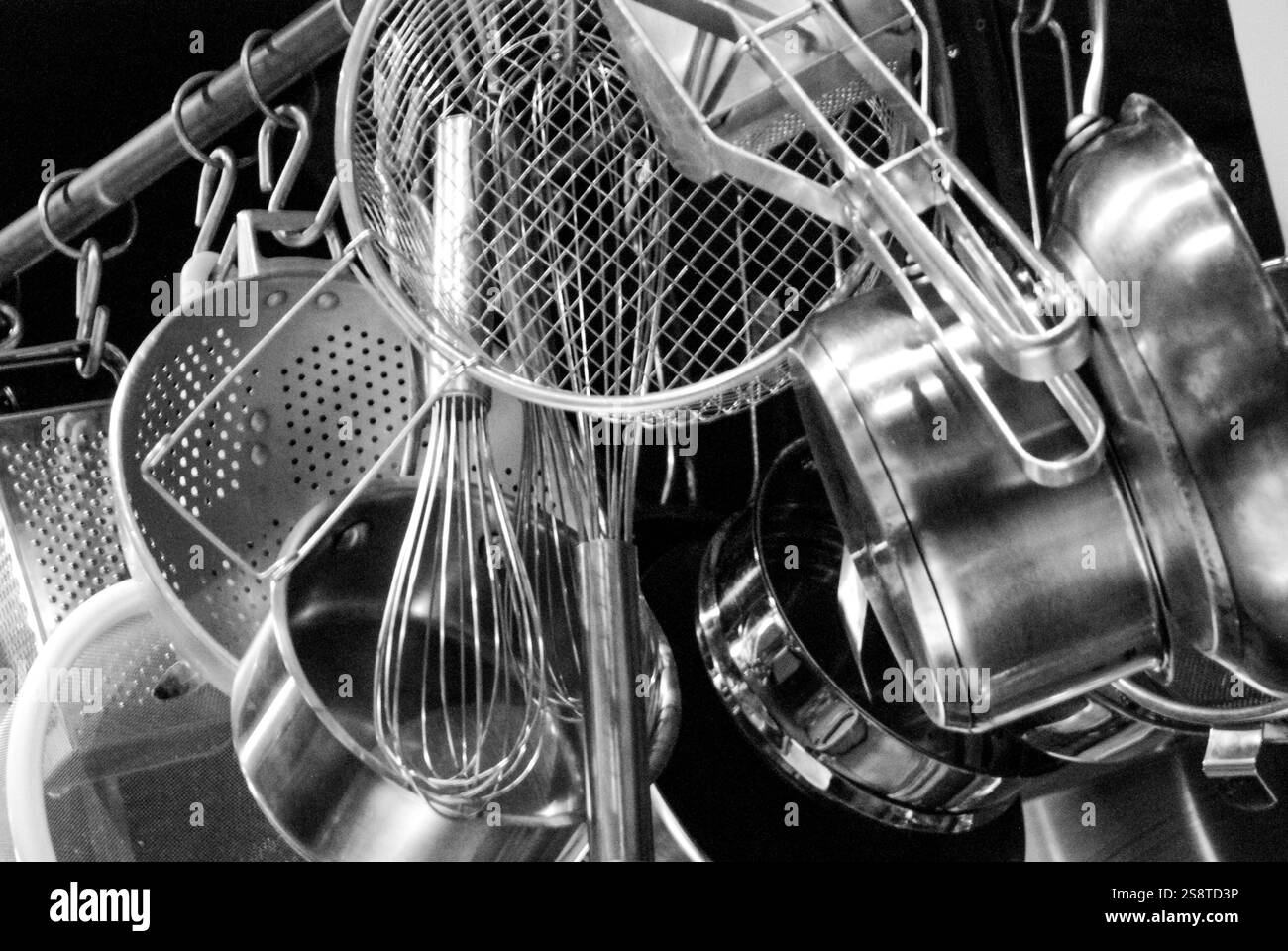 kitchen utensils, utensils, pots, ladles, pans, utensils, equipment Stock Photo