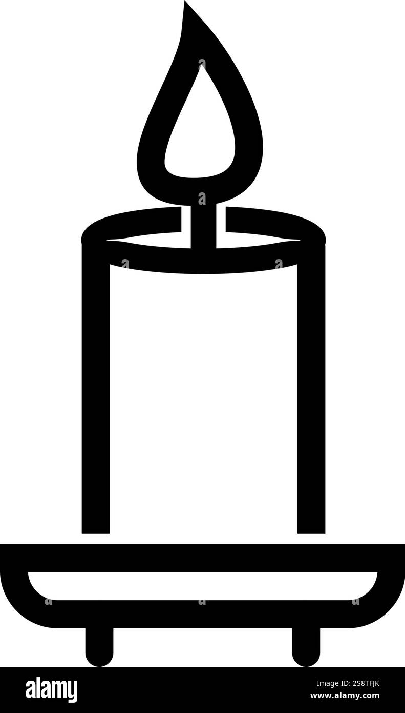 Candle on Shelf icon vector. Suitable for mobile apps, web apps and print media. Stock Vector