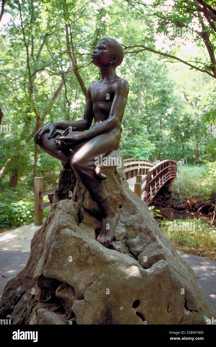 A statue of George Washington Carver as a boy at the George Washington ...