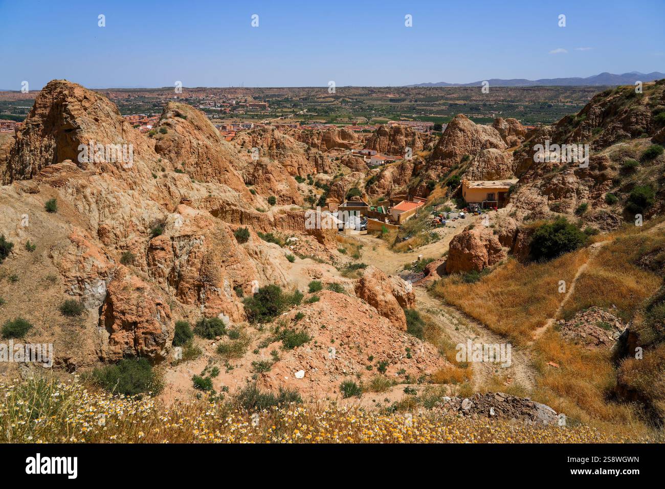 Aerial View Of The Barrio De Cuevas In Guadix A Neighborhood With 