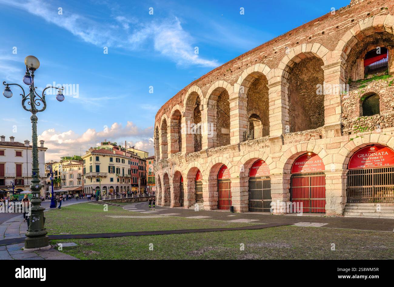 The Roman Arena in Piazza Bra, Verona, Italy. Built in the first ...