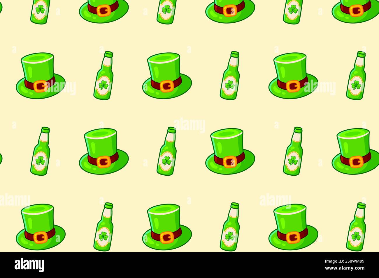 St patricks day pattern. Vector illustration. Stock Vector