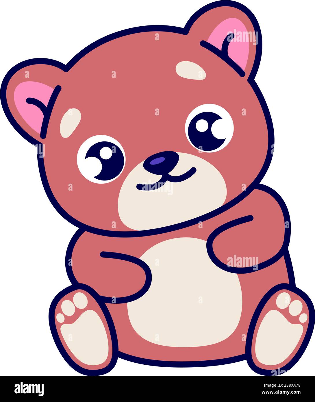 Sitting teddy bear Stock Vector Image & Art - Alamy