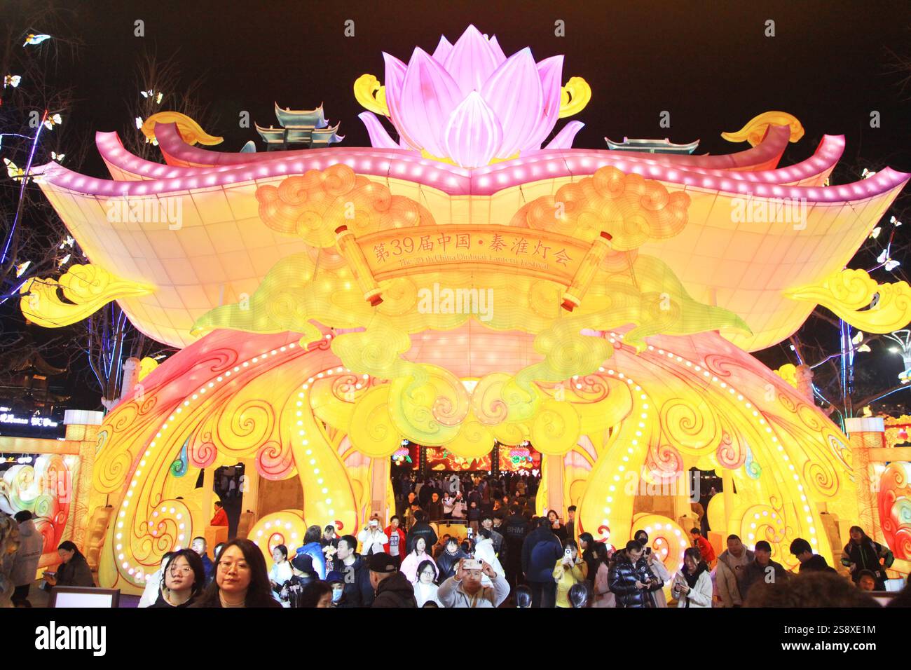 People visit the 39th Qinhuai Lantern Show to greet the upcoming Spring ...