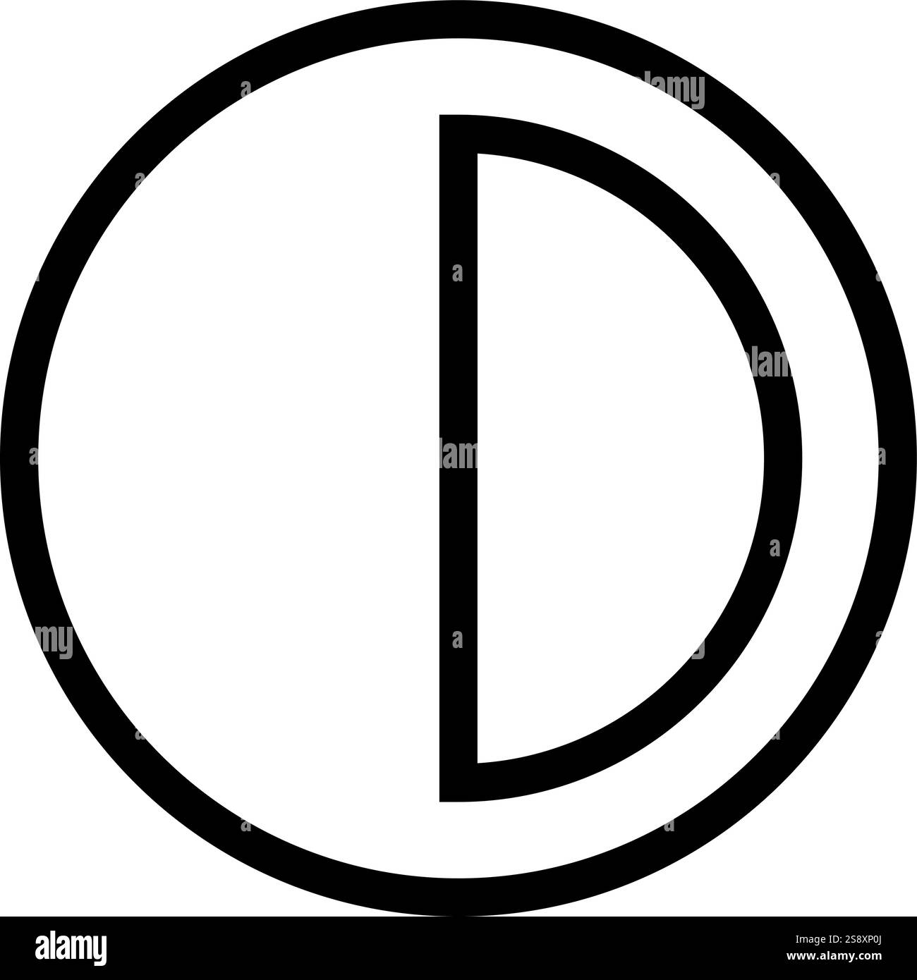 Half Pie Chart icon vector. Suitable for mobile apps, web apps and print media. Stock Vector