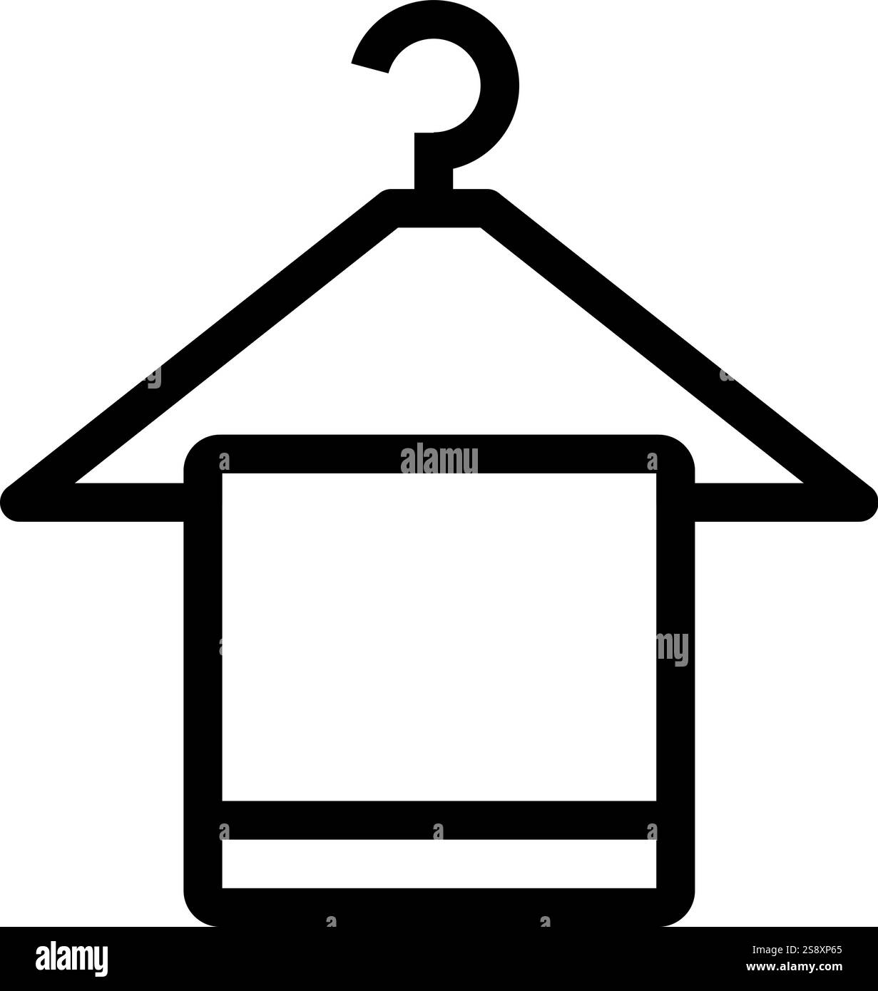 Hanging Towel icon vector. Suitable for mobile apps, web apps and print media. Stock Vector