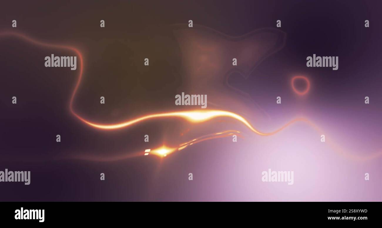 Image of glowing light trails moving over black background Stock Photo ...