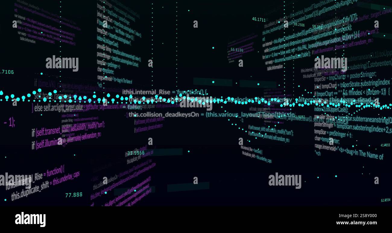 Image of data processing over diagrams on black background Stock Photo ...