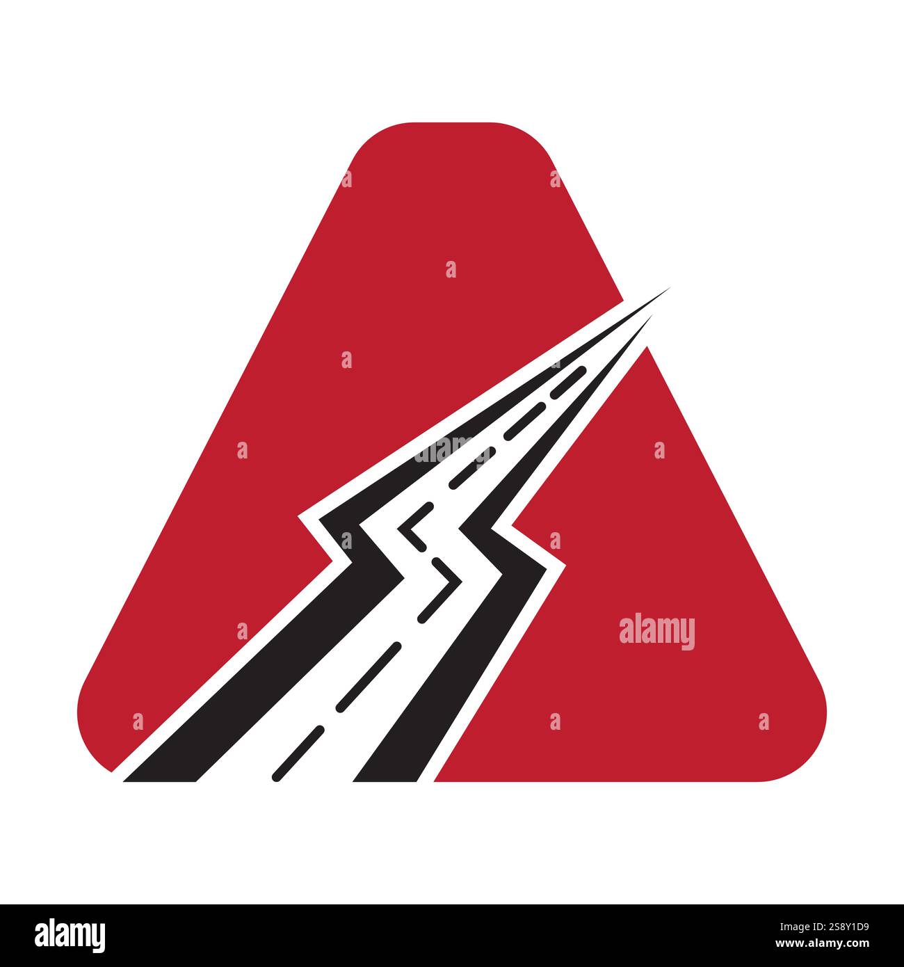 Initial Road Logo Design On Letter A For Transportation and freight ...