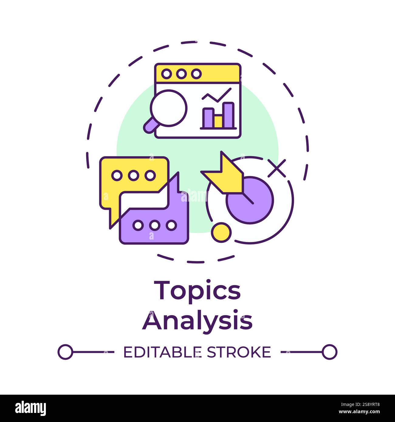 Topics analysis multi color concept icon Stock Vector Image & Art - Alamy