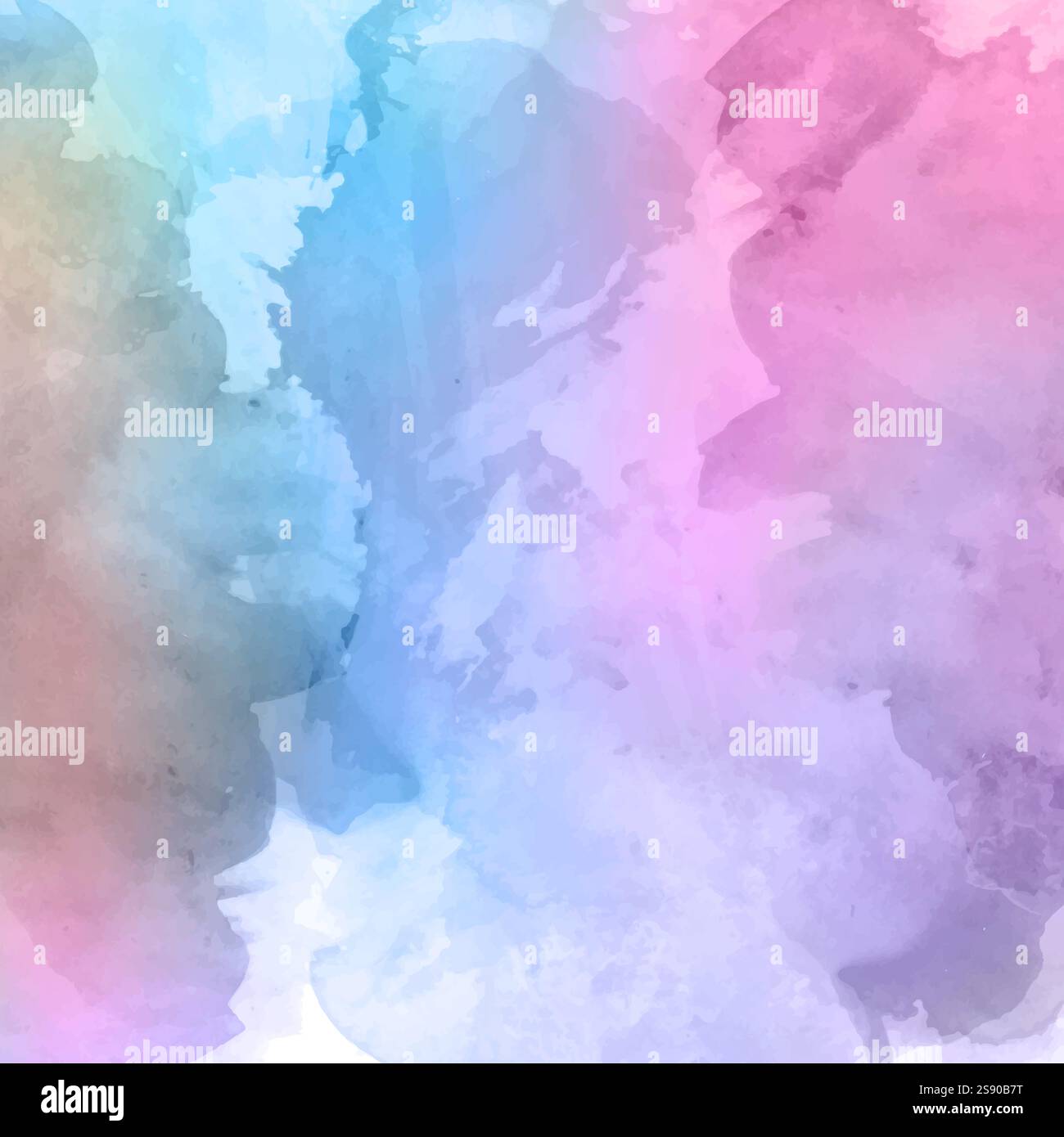 Abstract hand painted rainbow coloured watercolour background Stock Vector