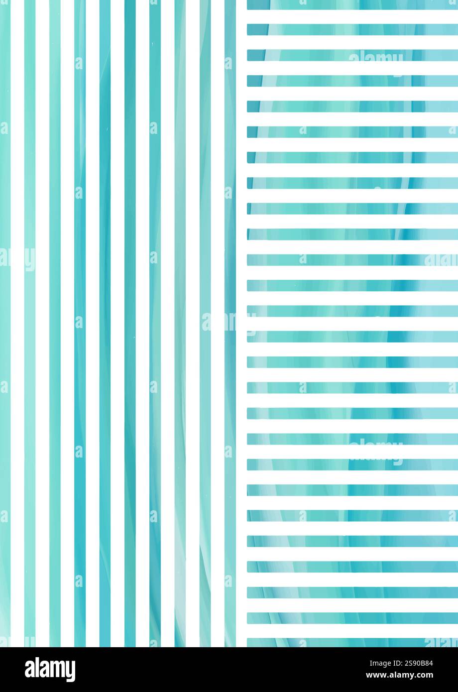 abstract hand painted watercolour striped pattern design background Stock Vector