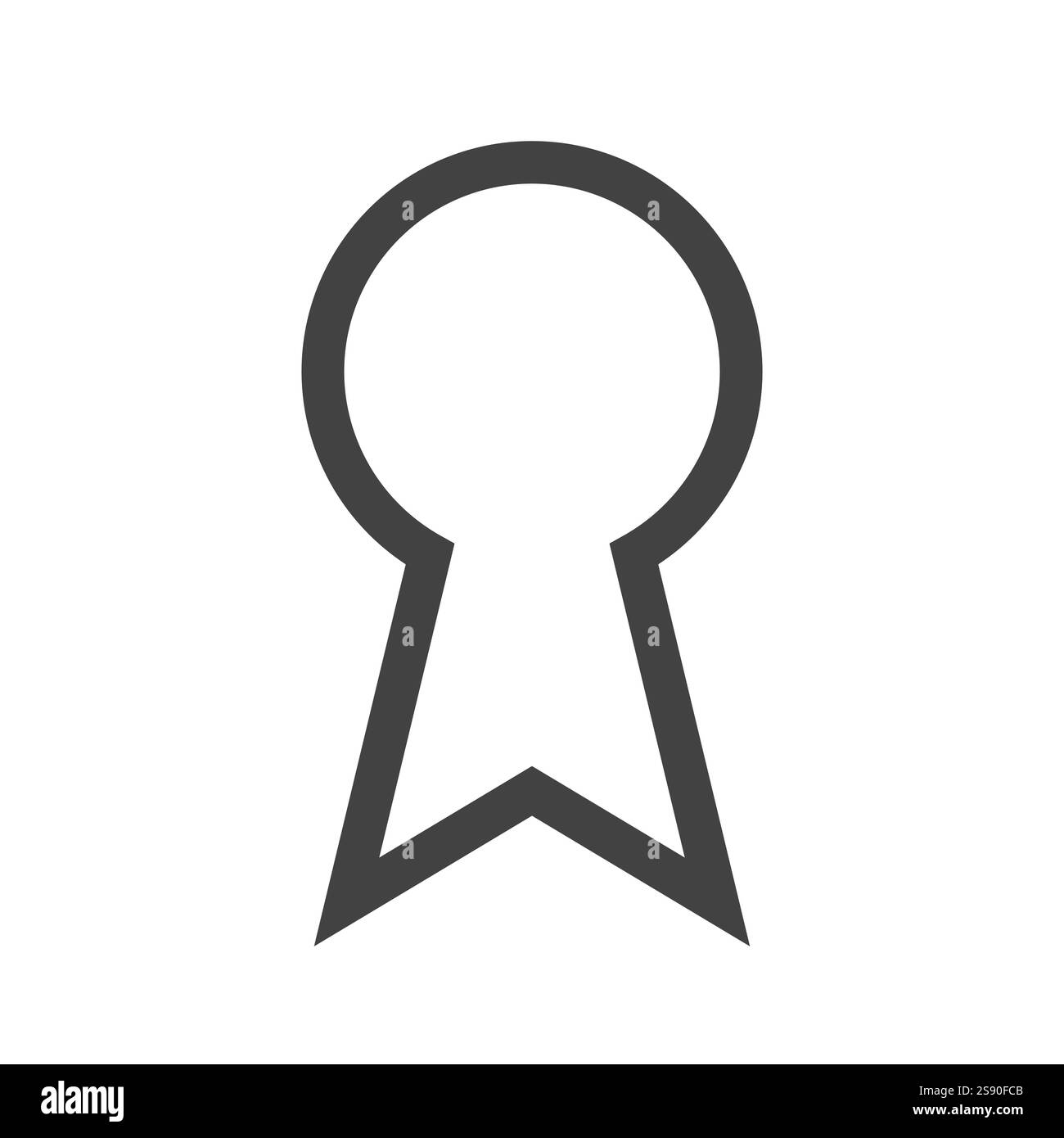 simple line icon award ribbon isolated on white background Stock Vector ...
