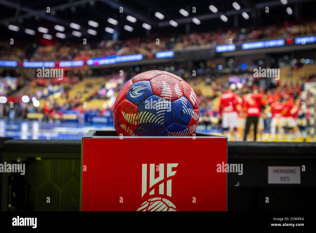 Herning, Denmark. 23rd, January 2025. The match ball from Molten seen