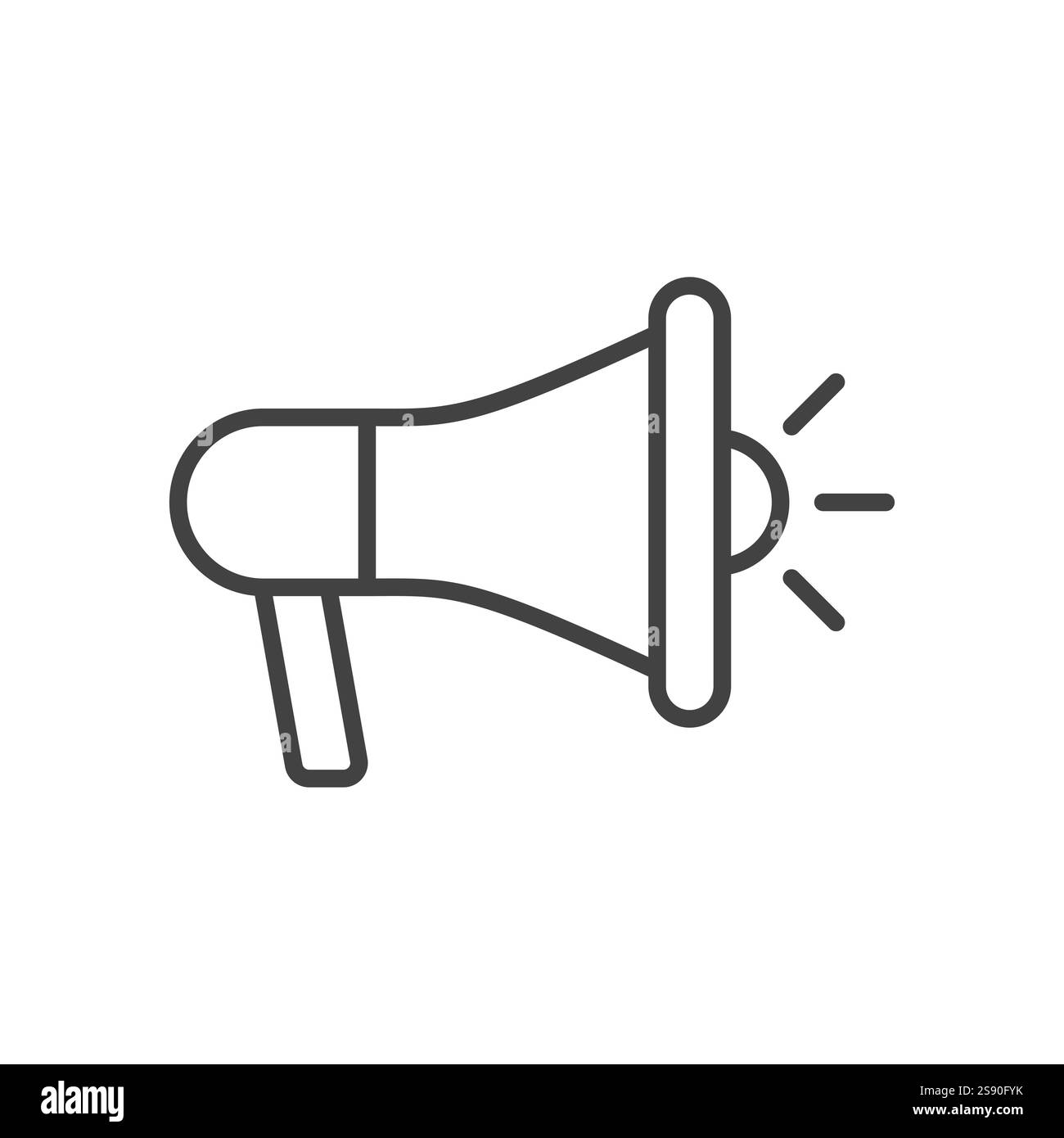 line icon megaphone design vector isolated on white background Stock ...