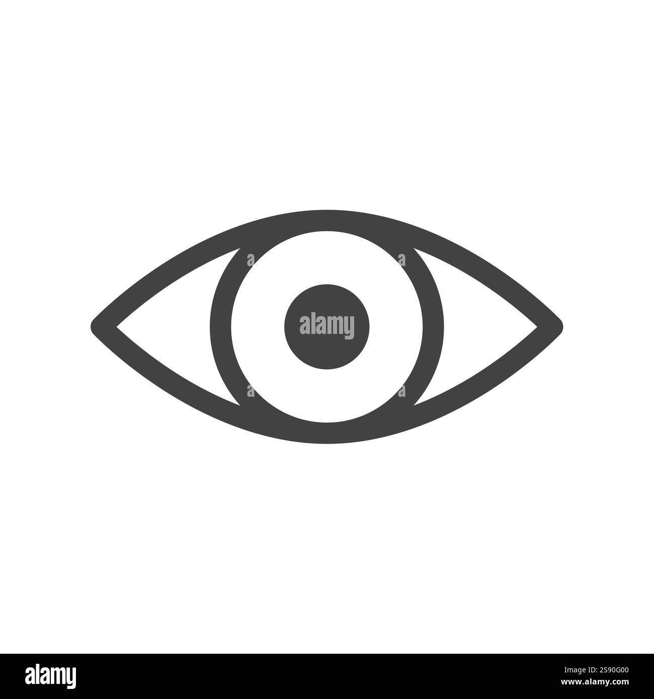 simple line icon eye view isolated on white background Stock Vector ...