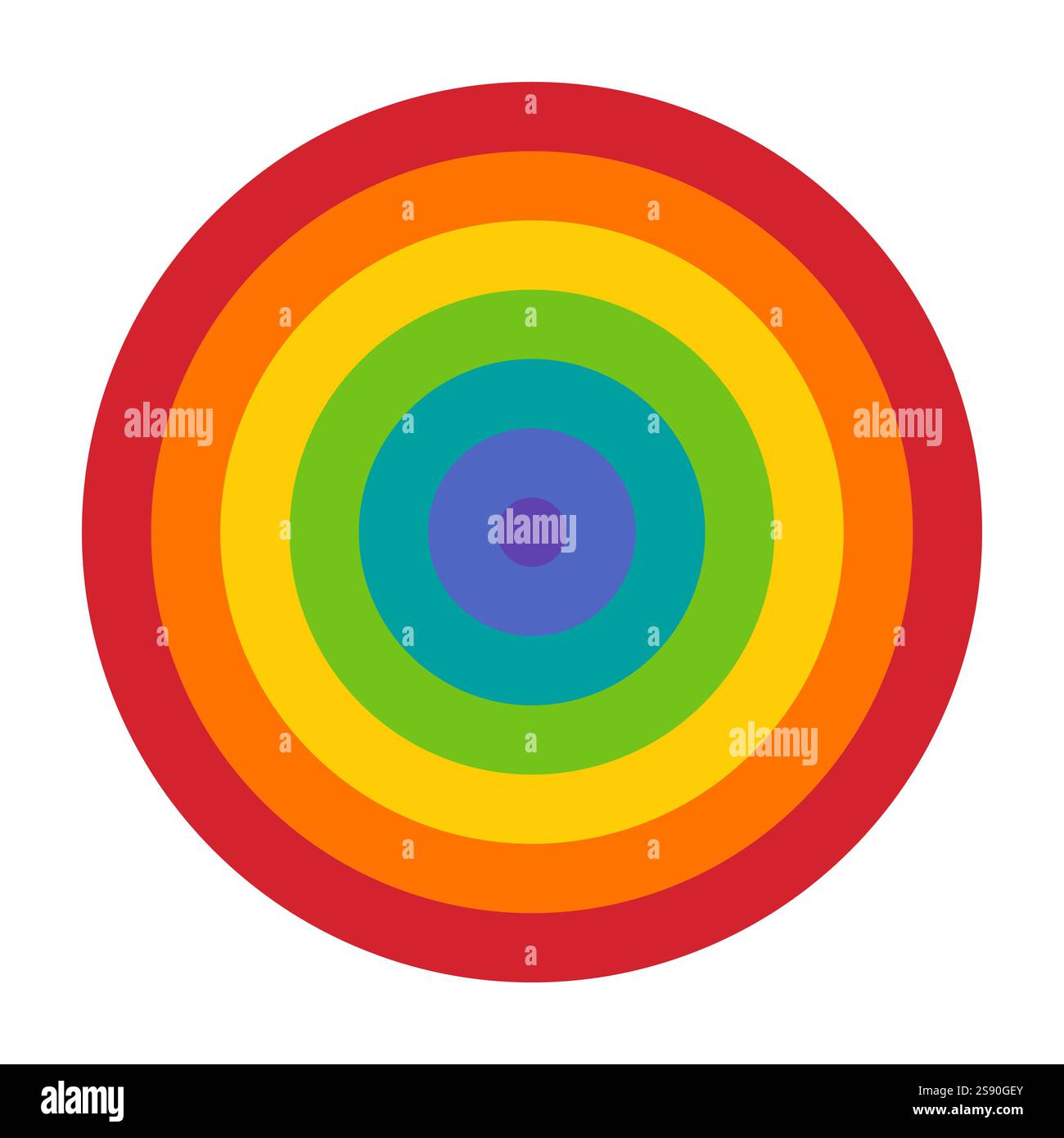 aim rainbow colorful icon flat vector on white background Stock Vector