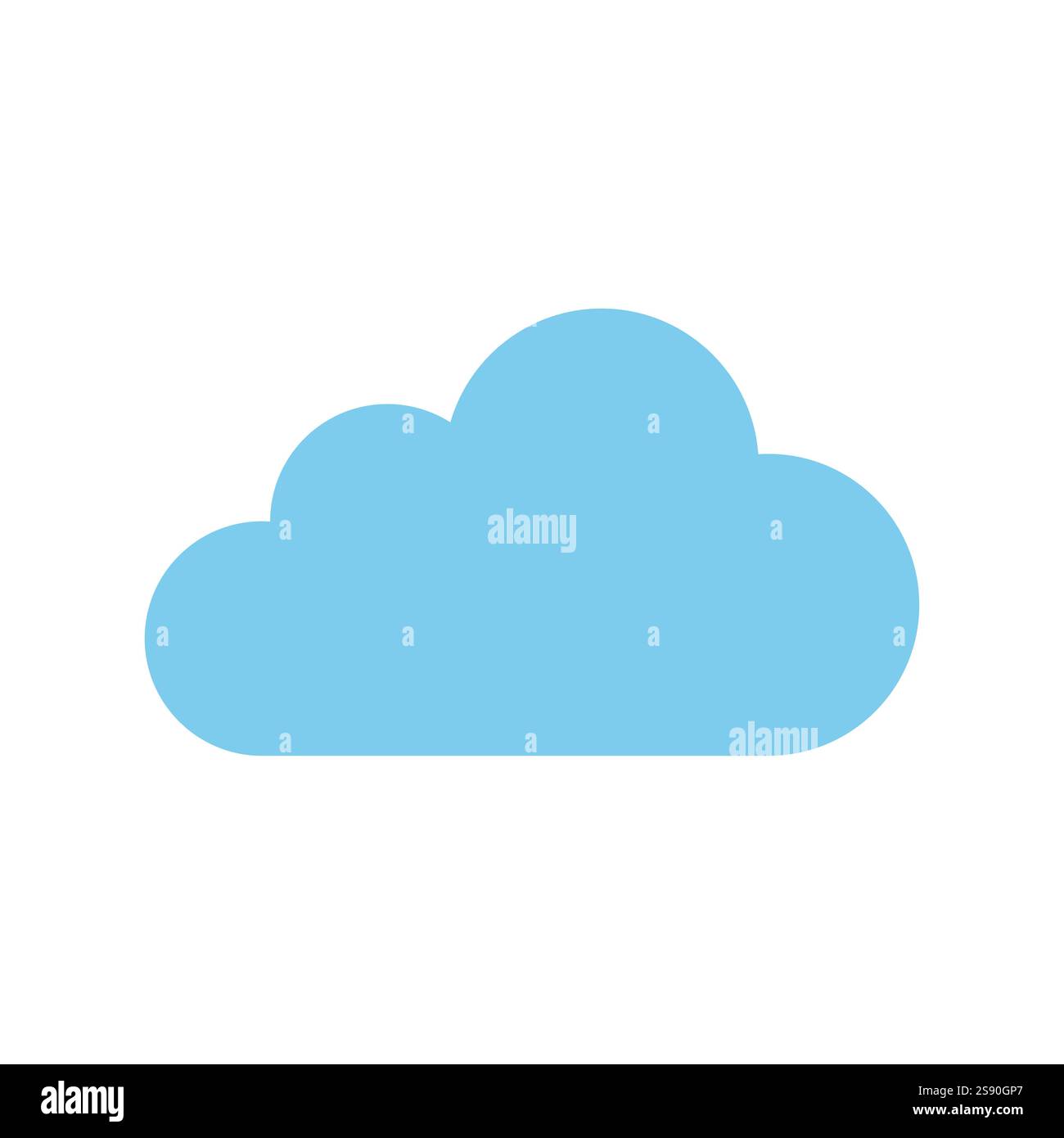 blue cloud storage drive icon flat vector illustration Stock Vector