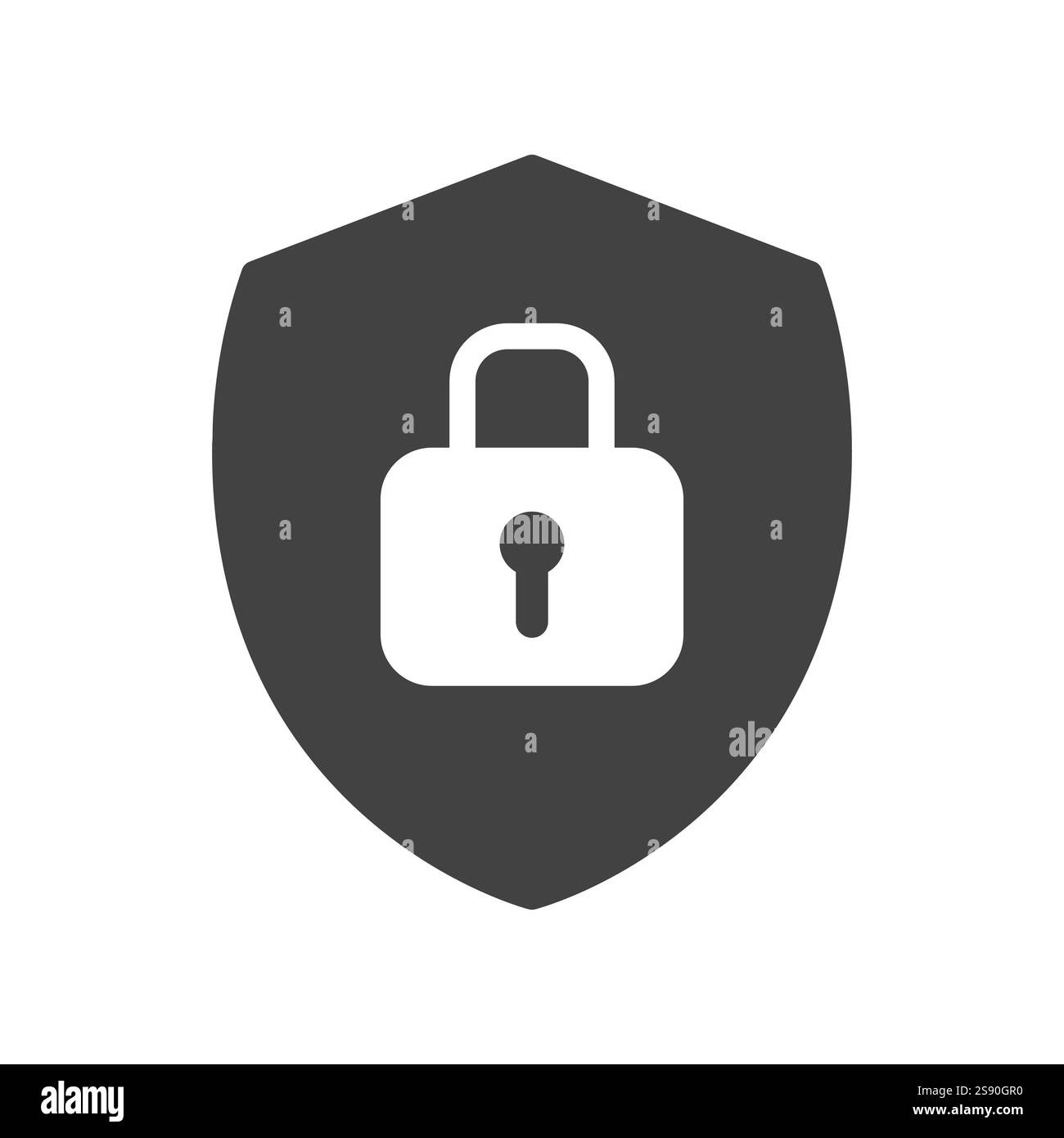 security shield lock icon flat vector illustration Stock Vector Image ...