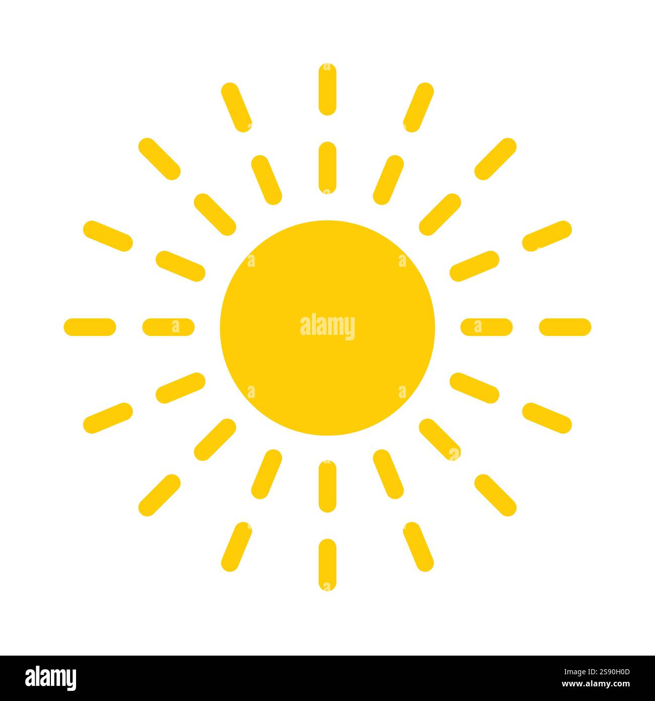 yellow sun icon vector. summer flat illustration Stock Vector Image ...