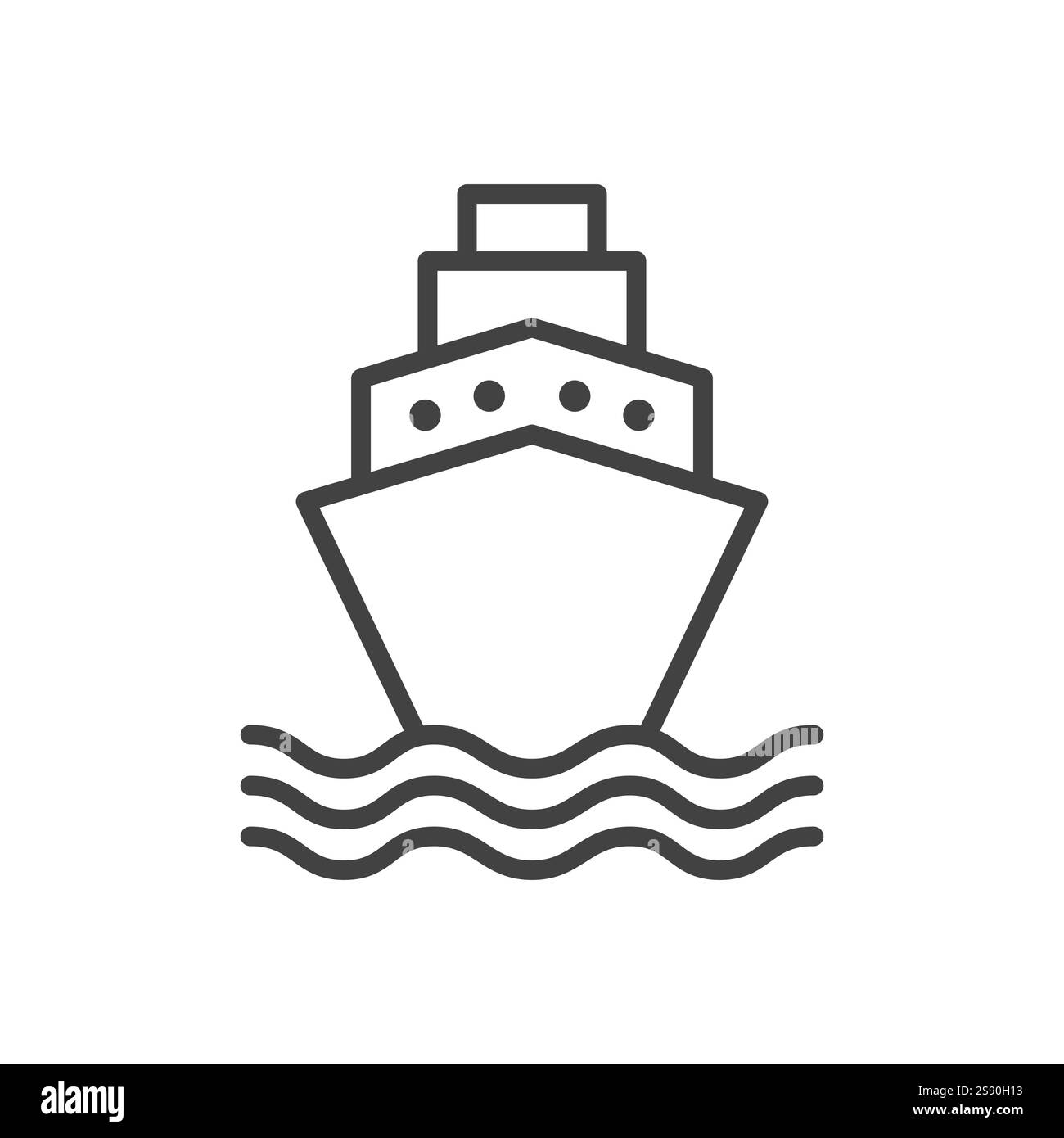 line icon ship yacht isolated on white background Stock Vector Image ...