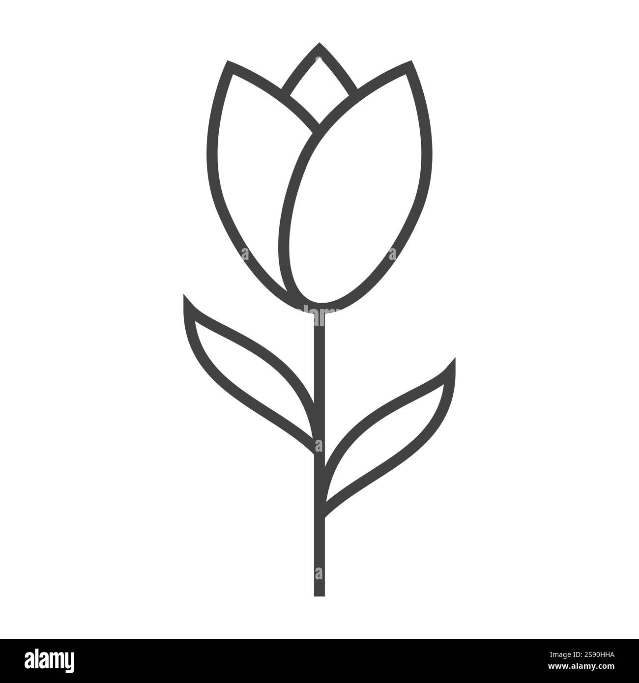 line icon flower spring design vector illustration Stock Vector Image ...