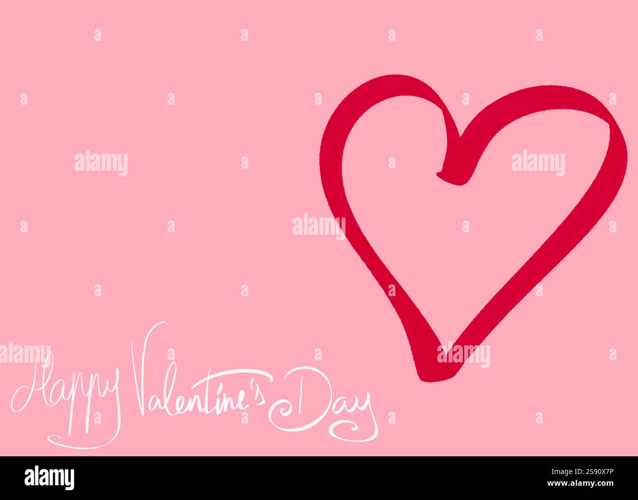 Red and pink heart shapes for romantic greeting card. Happy Valentine's ...