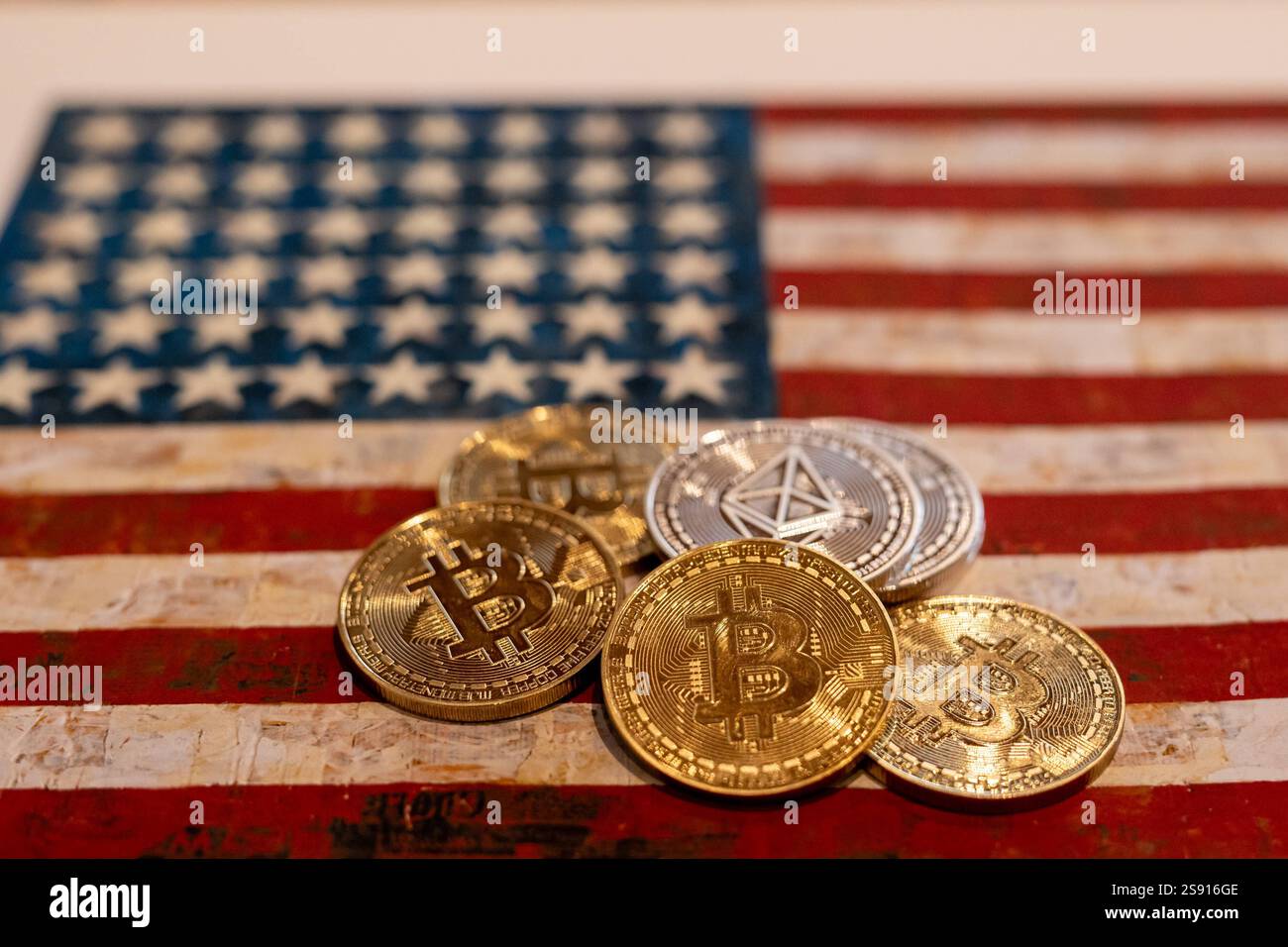 Bitcoin coin on the flag of Germany as a symbol of the law on  cryptocurrencies Stock Photo - Alamy