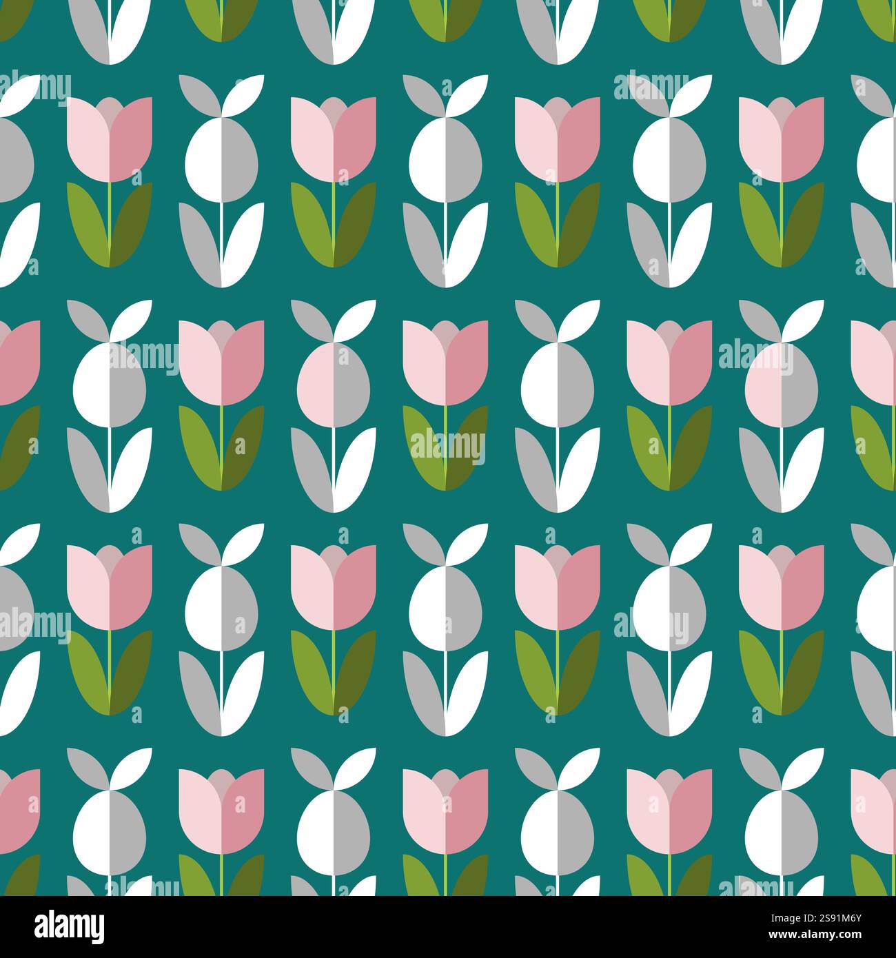 Geometric Easter Spring Holiday Seamless Pattern Stock Vector