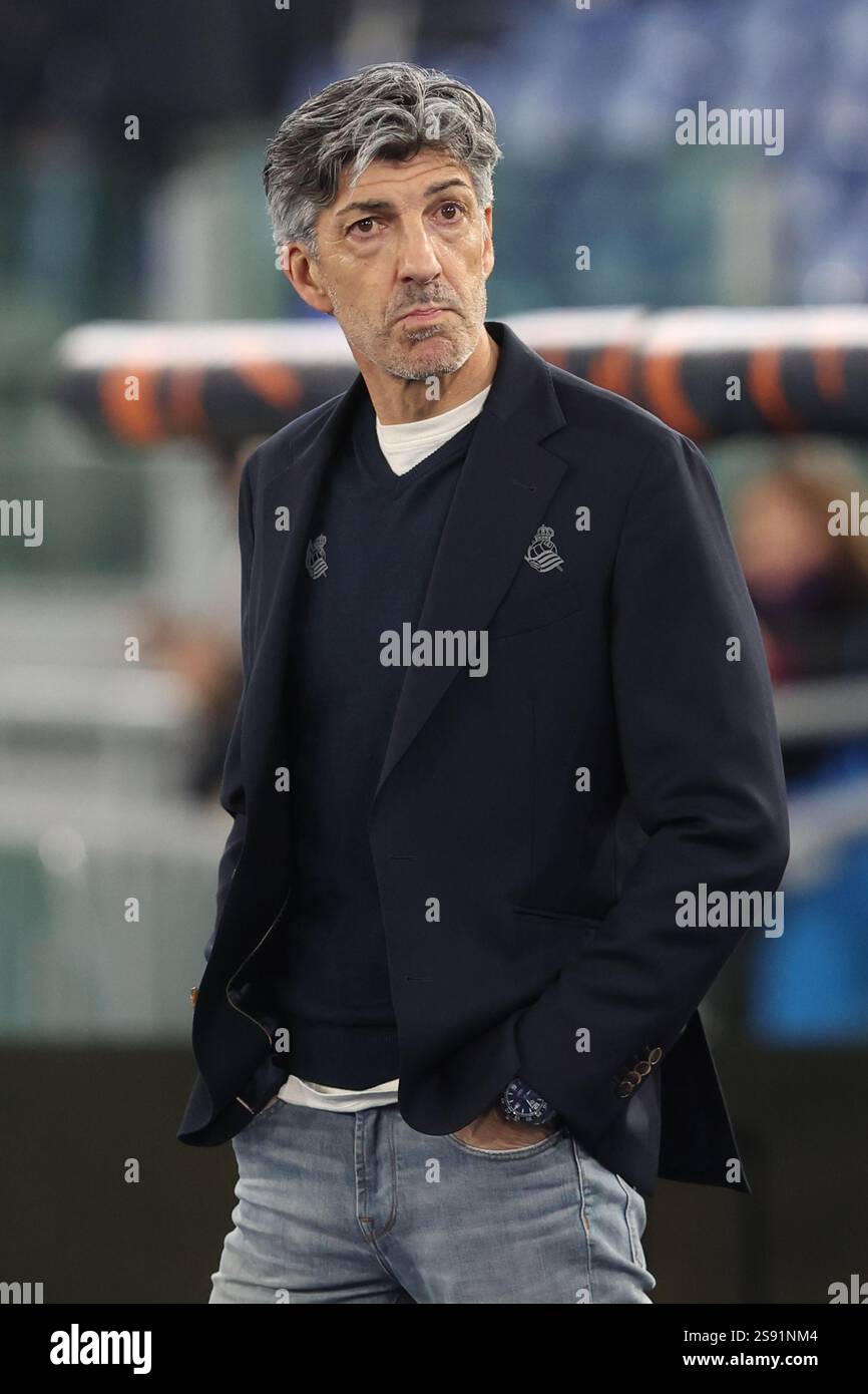 Imanol Alguacil coach of Real Sociedad seen during the UEFA Europa