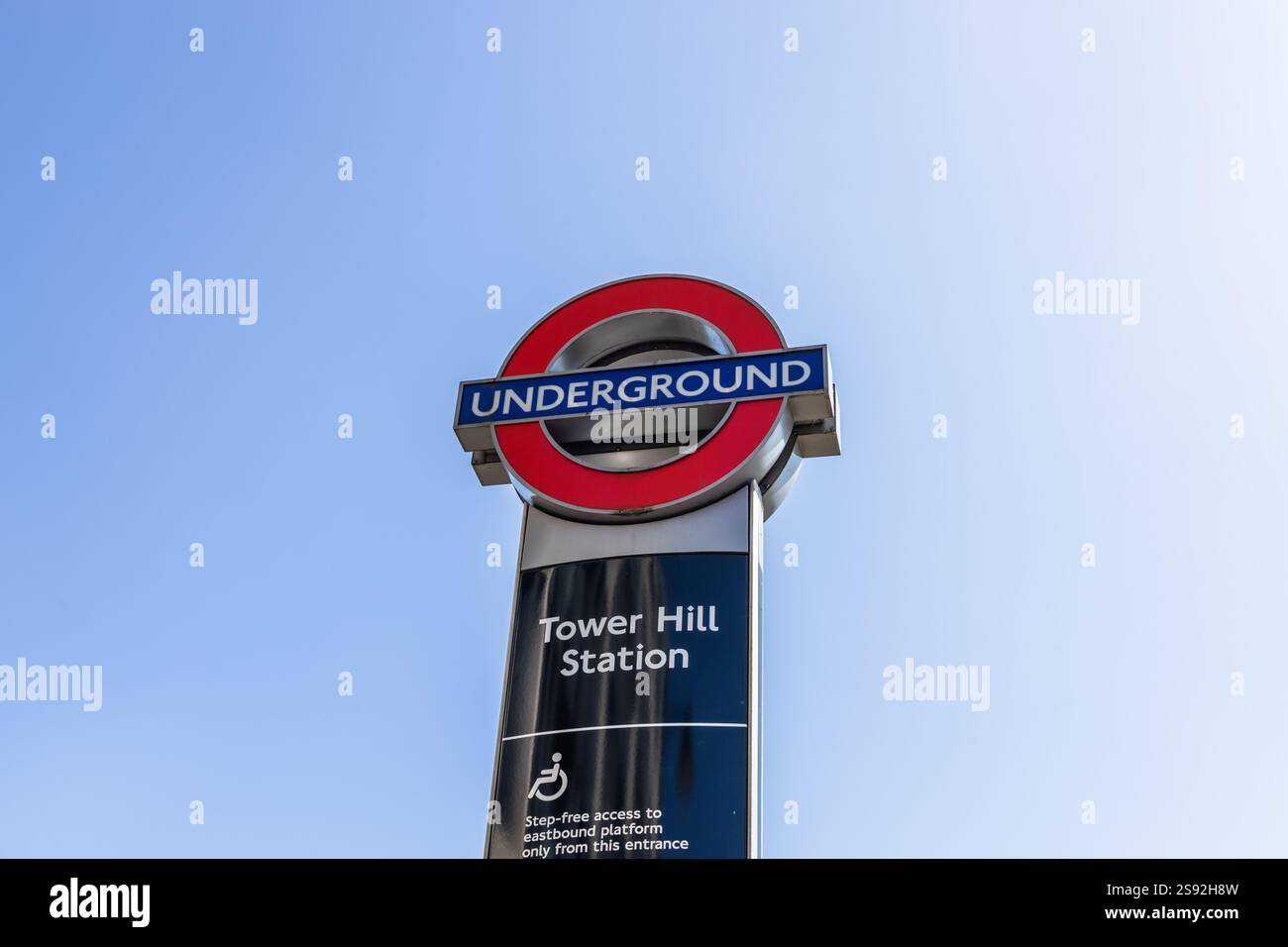 Tower hill station entrance with accessibility for london underground