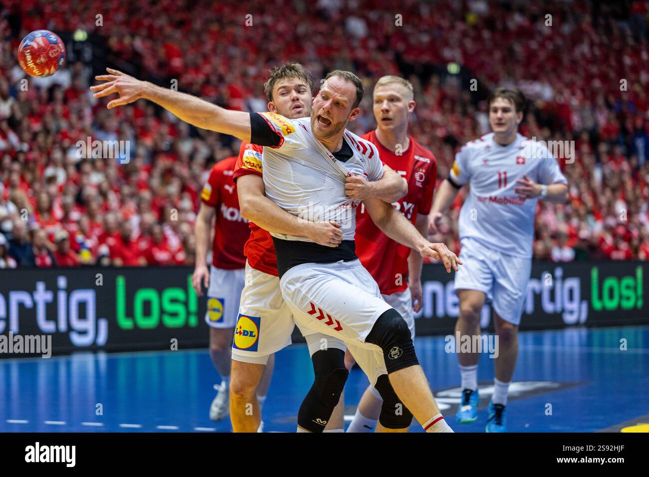 Herning, Denmark. 23rd, January 2025. Lenny Rubin (4) of Switzerland