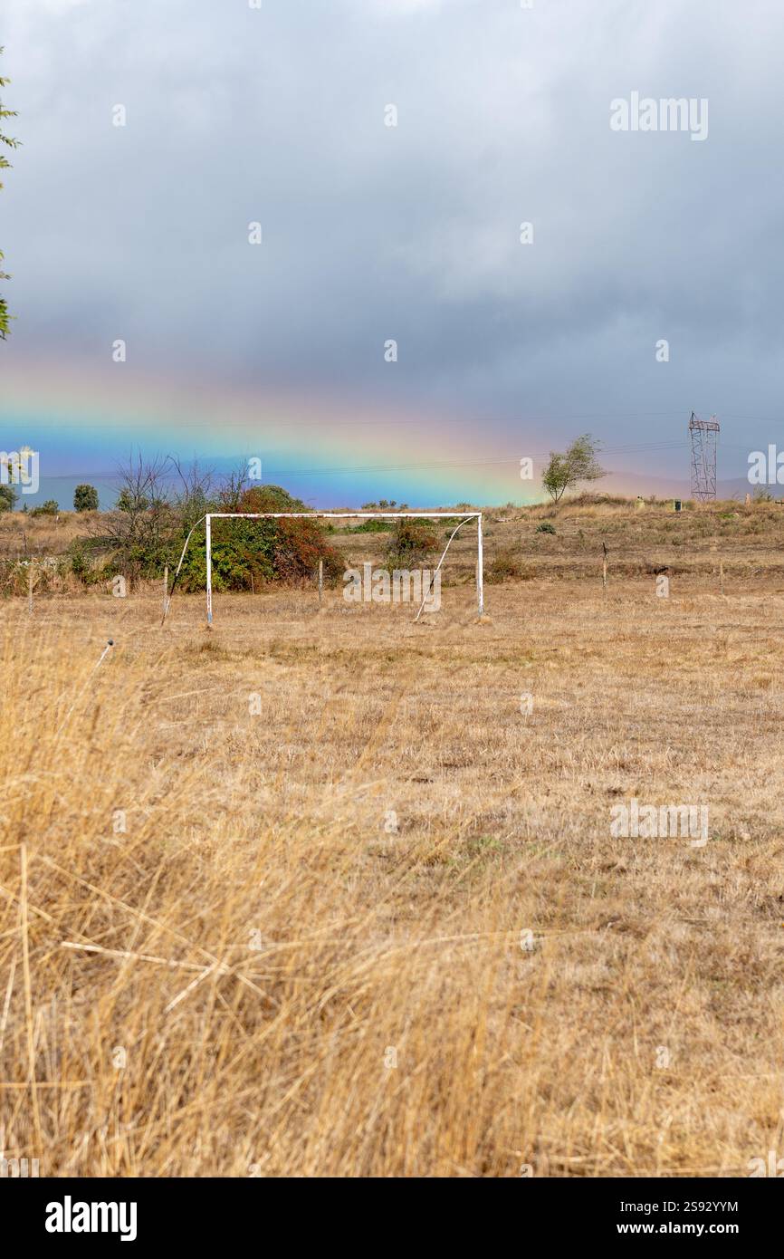 Samozza Big Rainbow in Santa Catalina de Somoza in the cloudy sky on the Camino ...