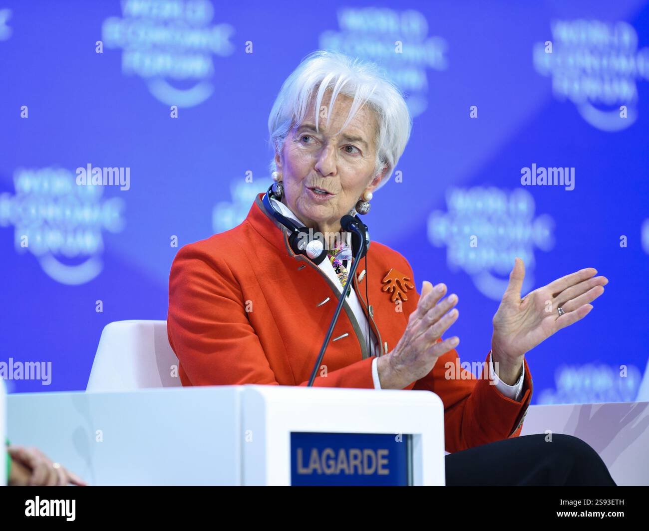 (250124) DAVOS, Jan. 24, 2025 (Xinhua) Christine Lagarde
