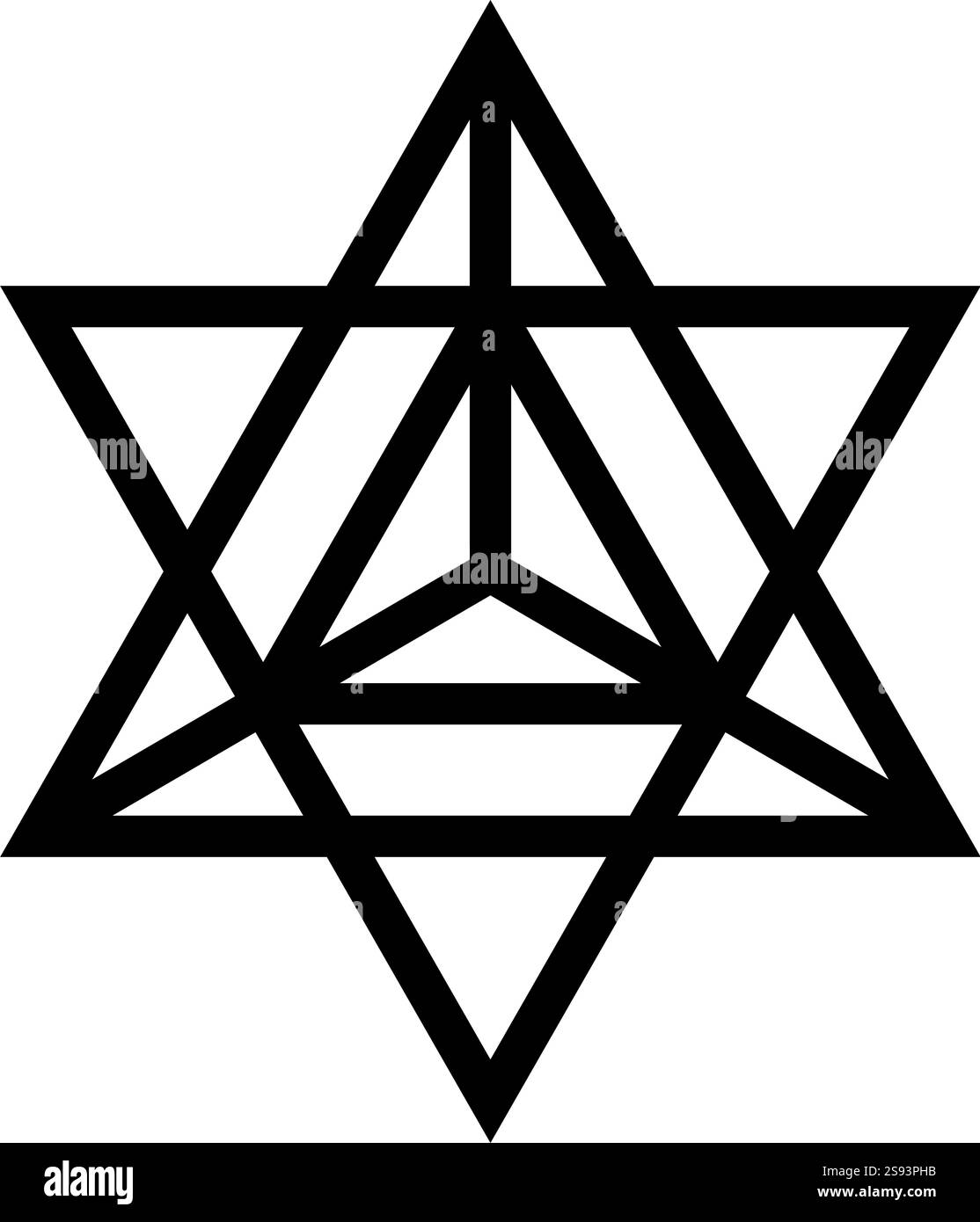 Star tetra Sacred geometry symbol icon black color vector illustration ...