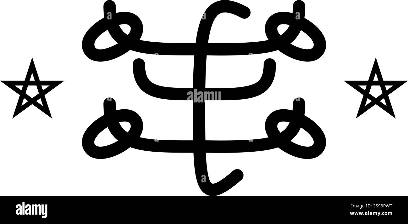 Symbol Persni Bahaism Baha'i Bahai icon black color vector illustration ...