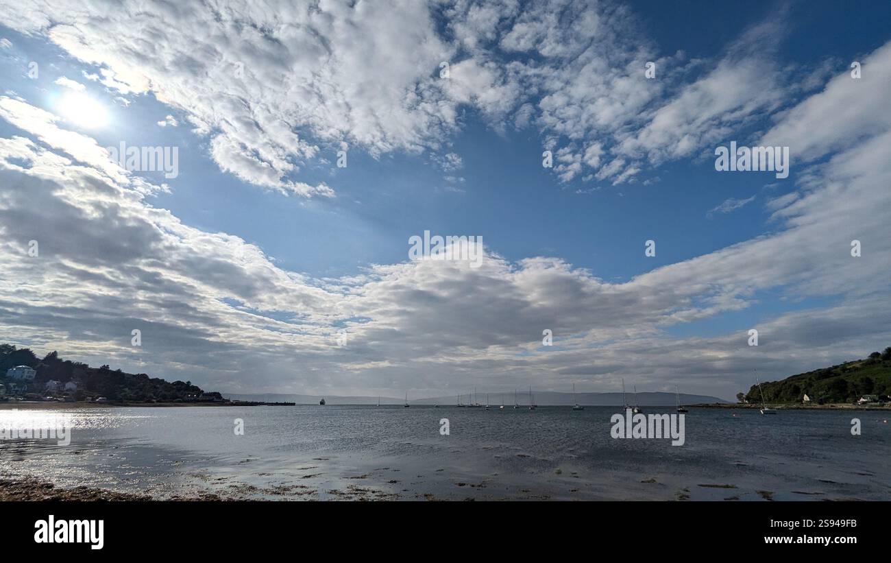 Blue Sky Clouds Water Landscape Scotland - Smartphone Captured Stock Image